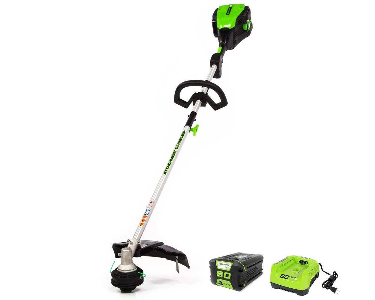 80V 16 Cordless Battery String Trimmer (Attachment Capable) w/ 2.0Ah Battery & Charger