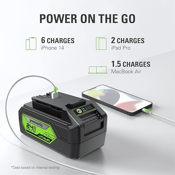 24V 10 Cordless Battery Polesaw & Pole Hedge Trimmer Combo Kit w/ 4Ah USB Battery and Charger