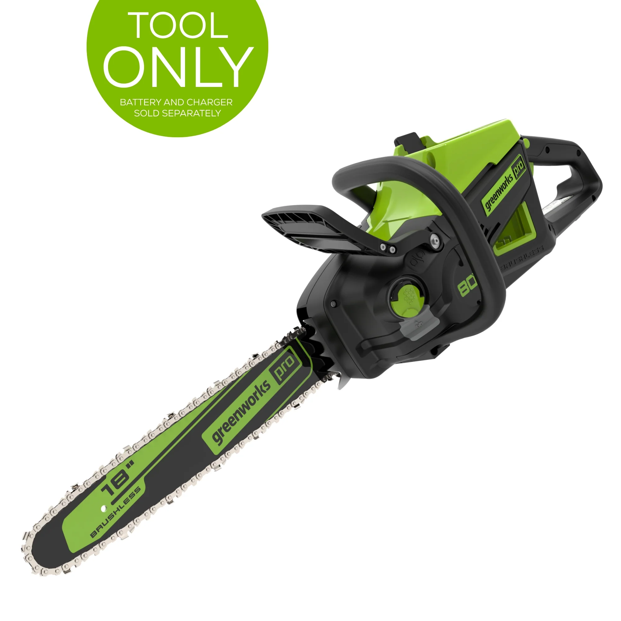 80V 18 Cordless Battery 2.5kW Chainsaw (Tool-Only)