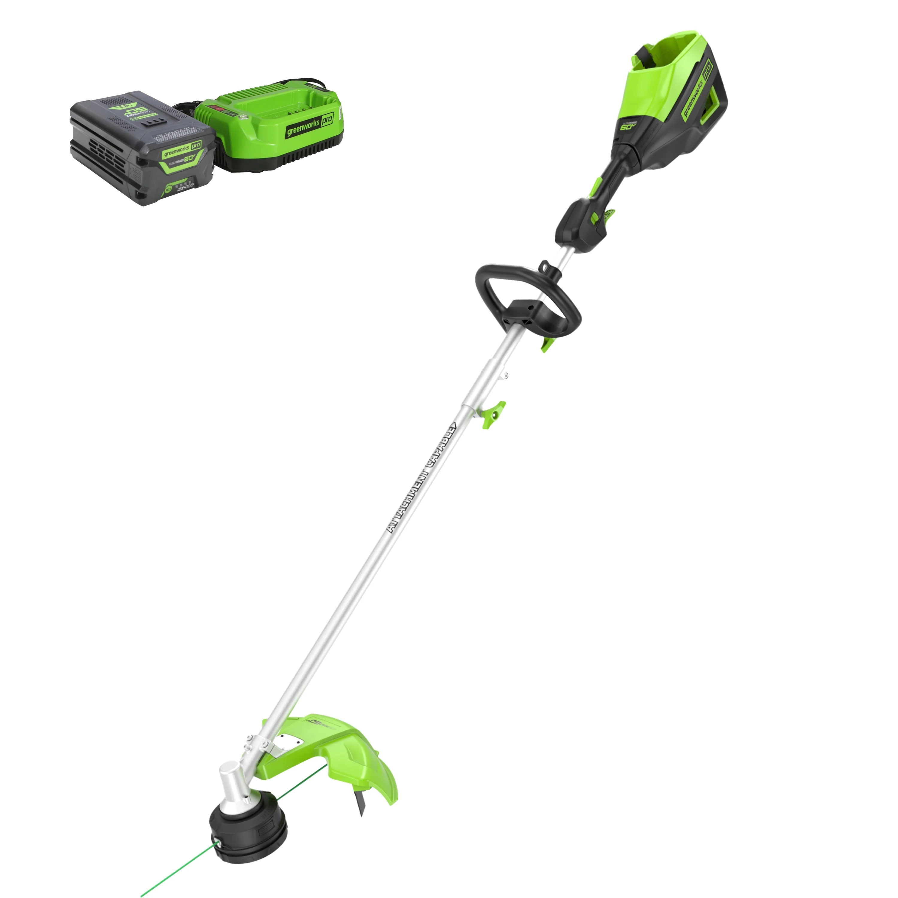 60V 16 Cordless Battery String Trimmer (Attachment Capable) w/ 4.0 Ah Battery & Charger
