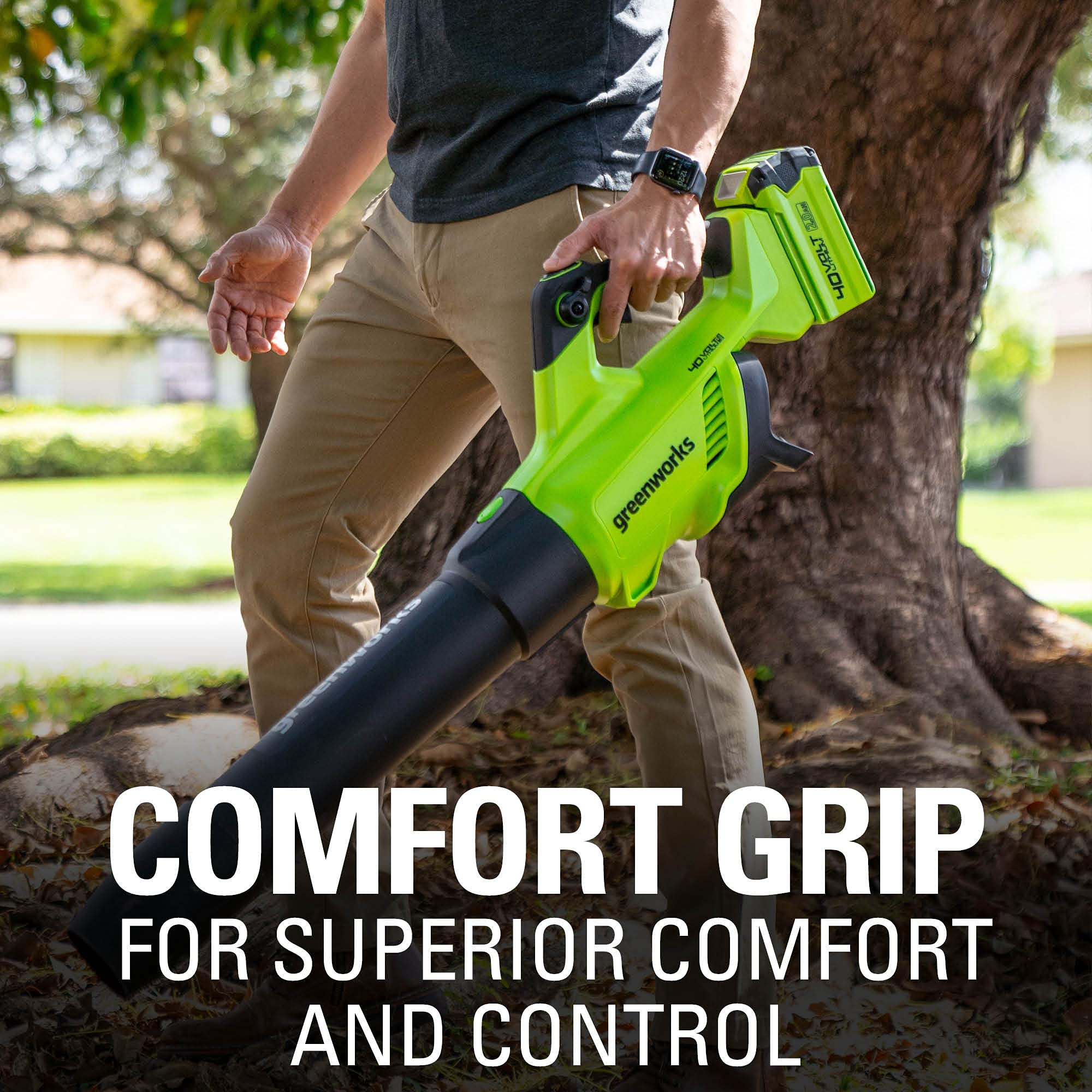 40V 500 CFM Cordless Battery Leaf Blower w/ 2.5Ah Battery & Charger