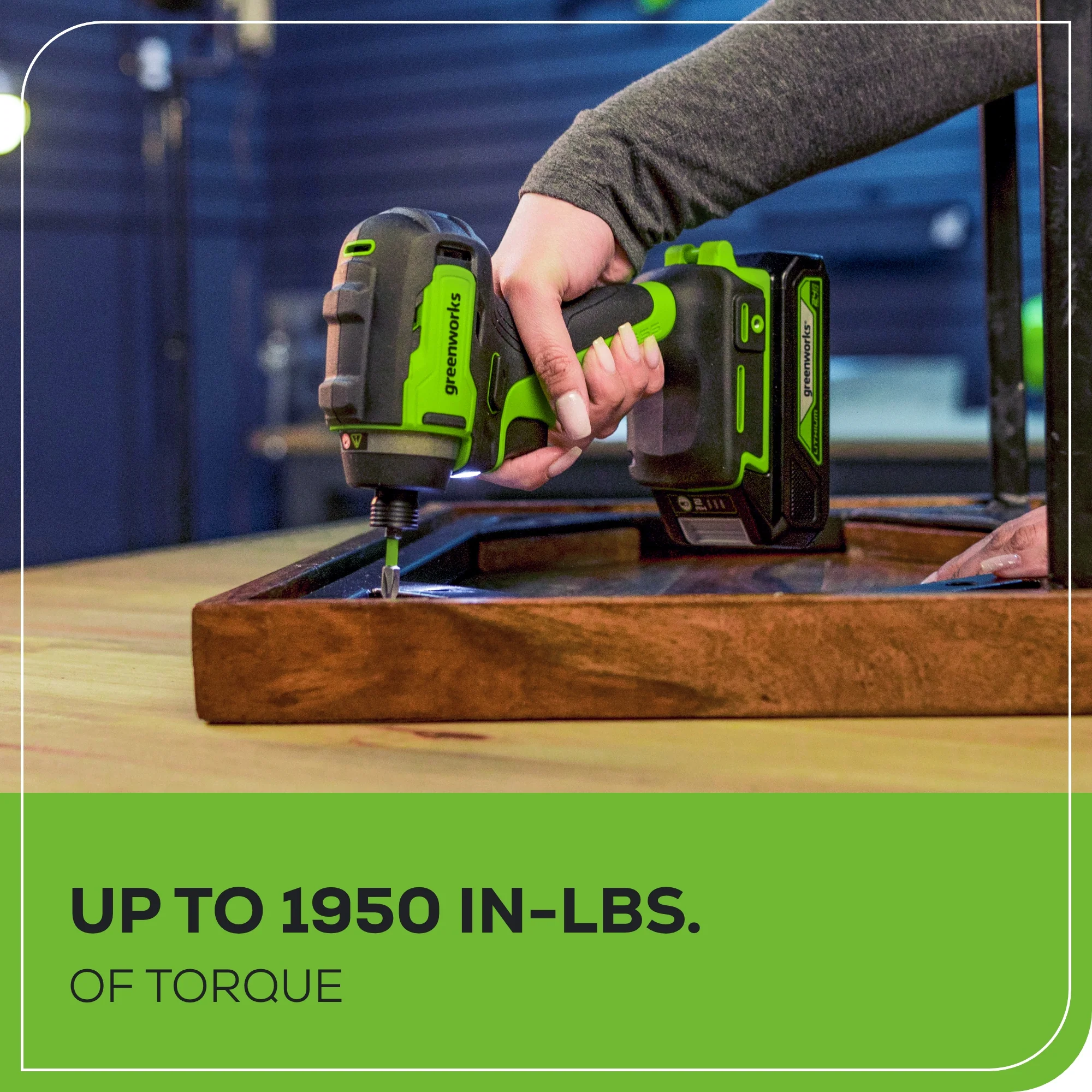 24V 1/4 1950 in/lbs Brushless Impact Driver Kit (8-piece Bit Set and Tool Bag Included) w/ Two (2) 2Ah Batteries and Charger