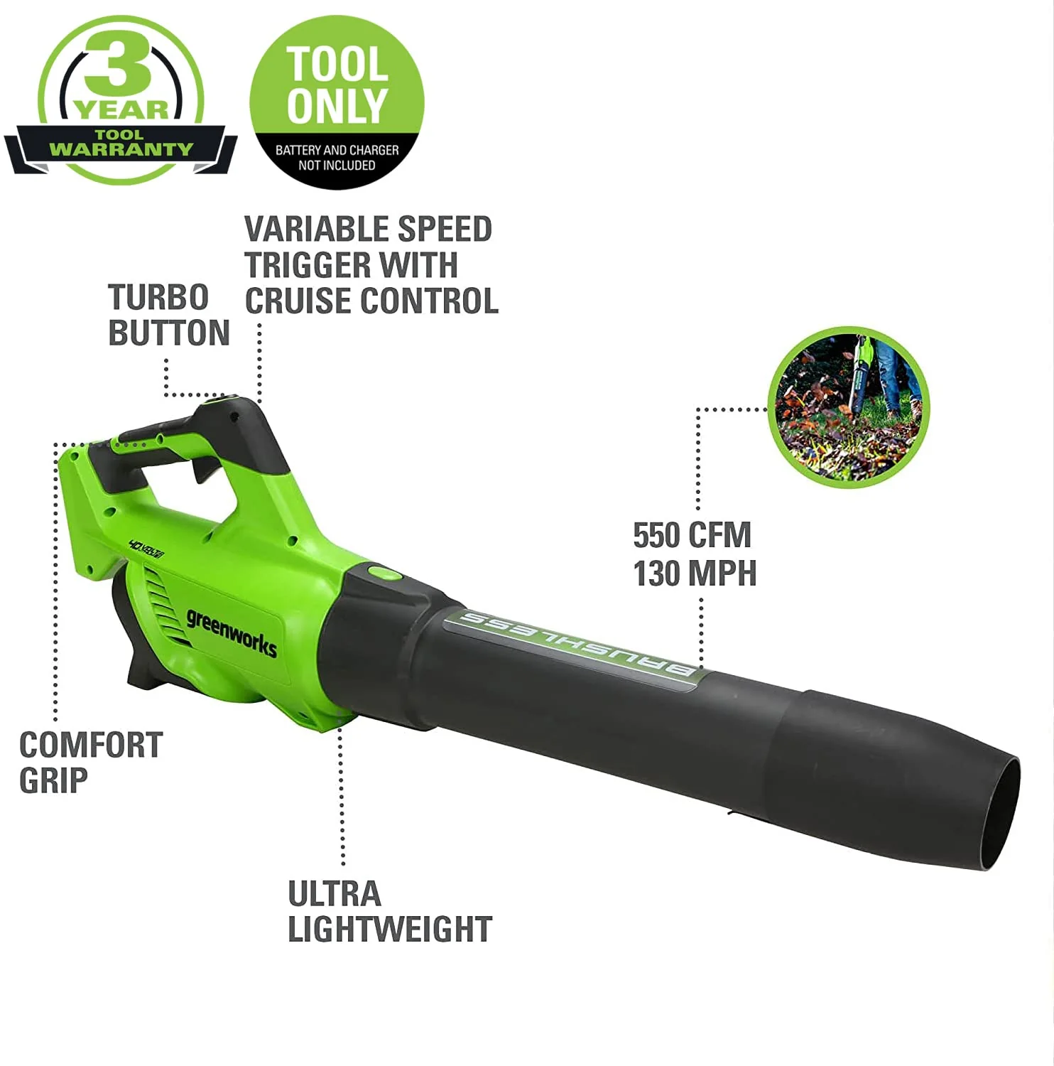 40V 12 Cordless Battery String Trimmer, 550 CFM Blower & 24 Hedge Trimmer Combo Kit w/ 2.0 Ah Battery & Charger