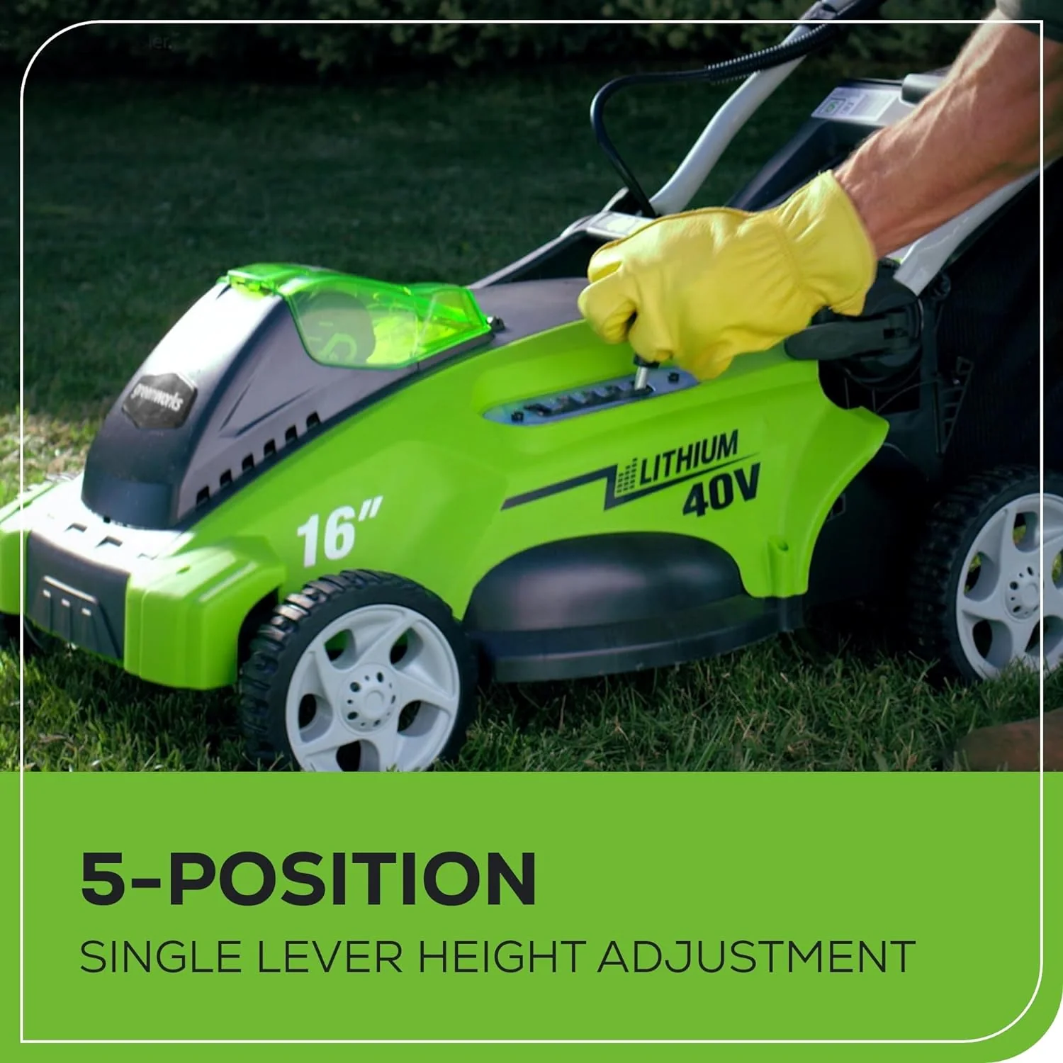 40V 16 Cordless Battery Push Lawn Mower w/ 4.0Ah Battery & Charger