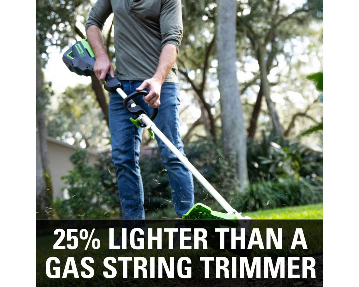 60V 16 Cordless Battery String Trimmer (Attachment Capable) & 10 Polesaw Attachment Combo Kit w/ 4.0 Ah Battery & Charger