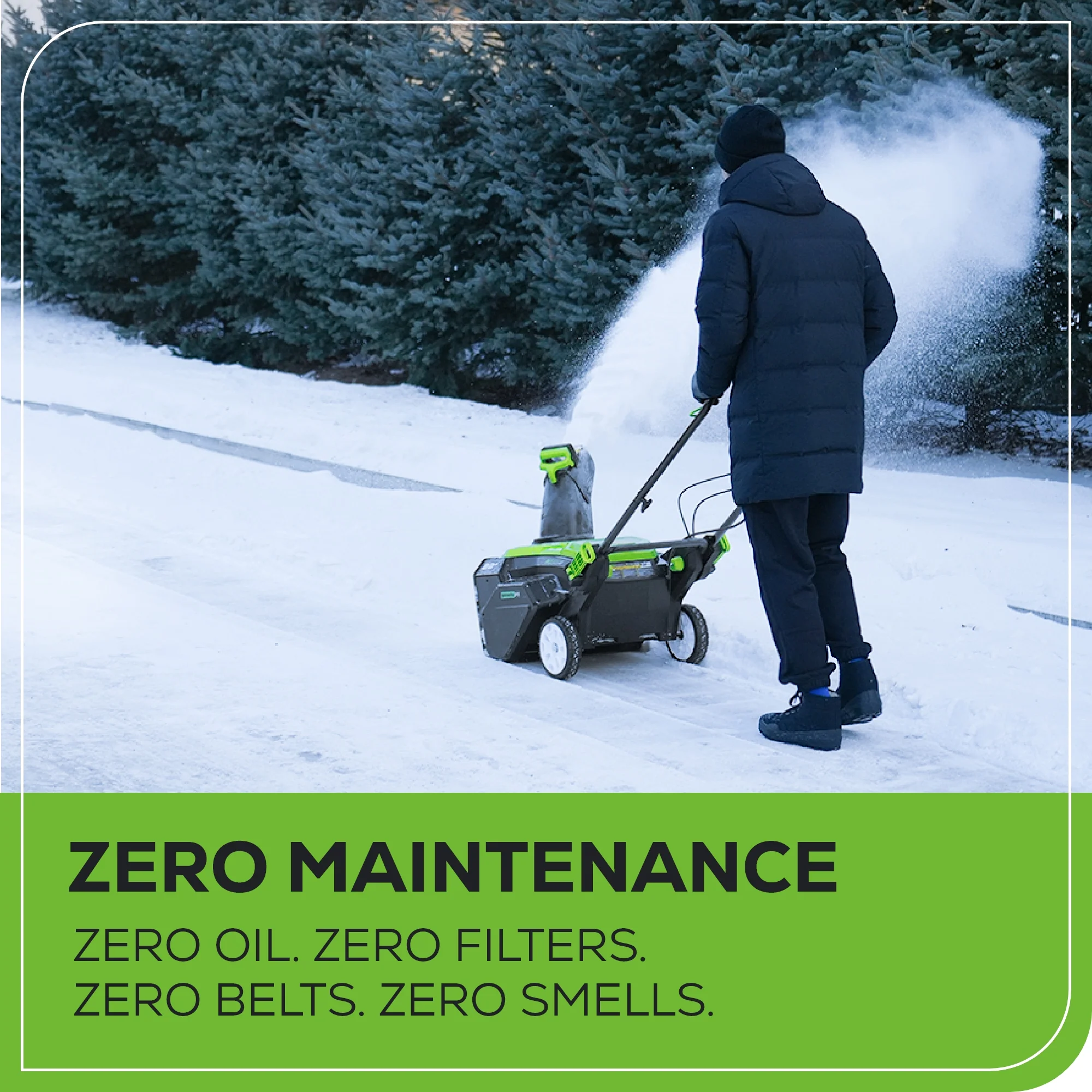 80V 22 Cordless Battery Single-Stage Snow Blower w/ 4.0 Ah Battery & Charger