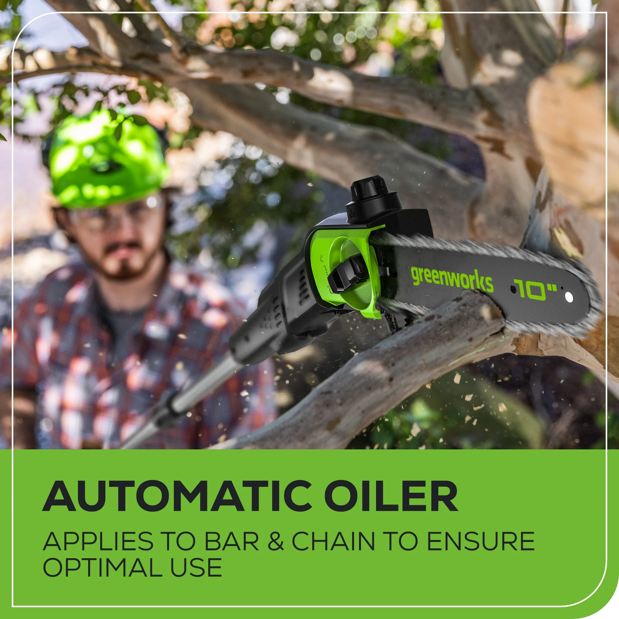80V Pro 10 Cordless Battery Pole Saw w/ 2.0Ah Battery & Charger