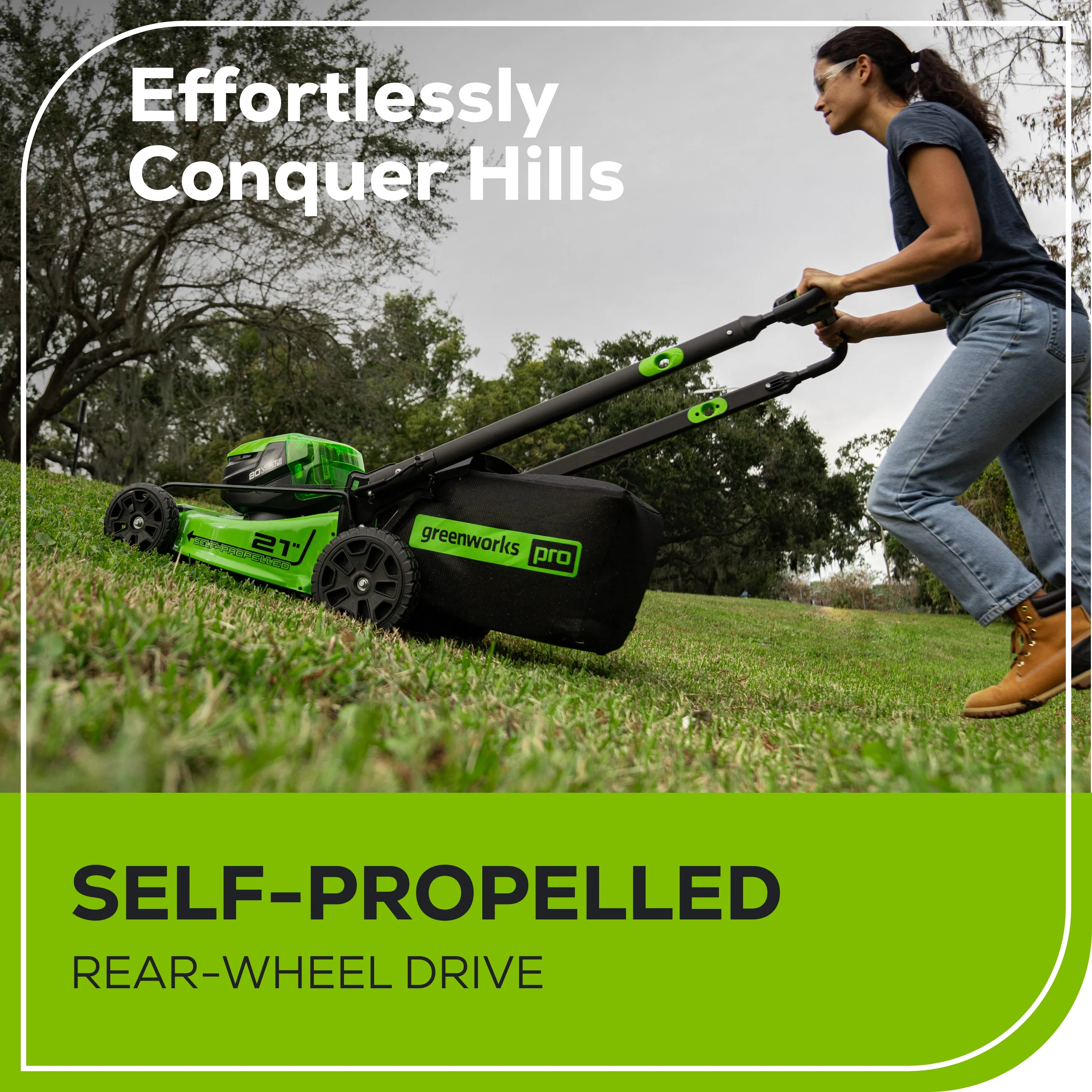 RENEWED 80V 21 Cordless Battery 4-in-1 Self-Propelled Lawn Mower w/ Two (2) 4.0Ah Batteries & Rapid Charger