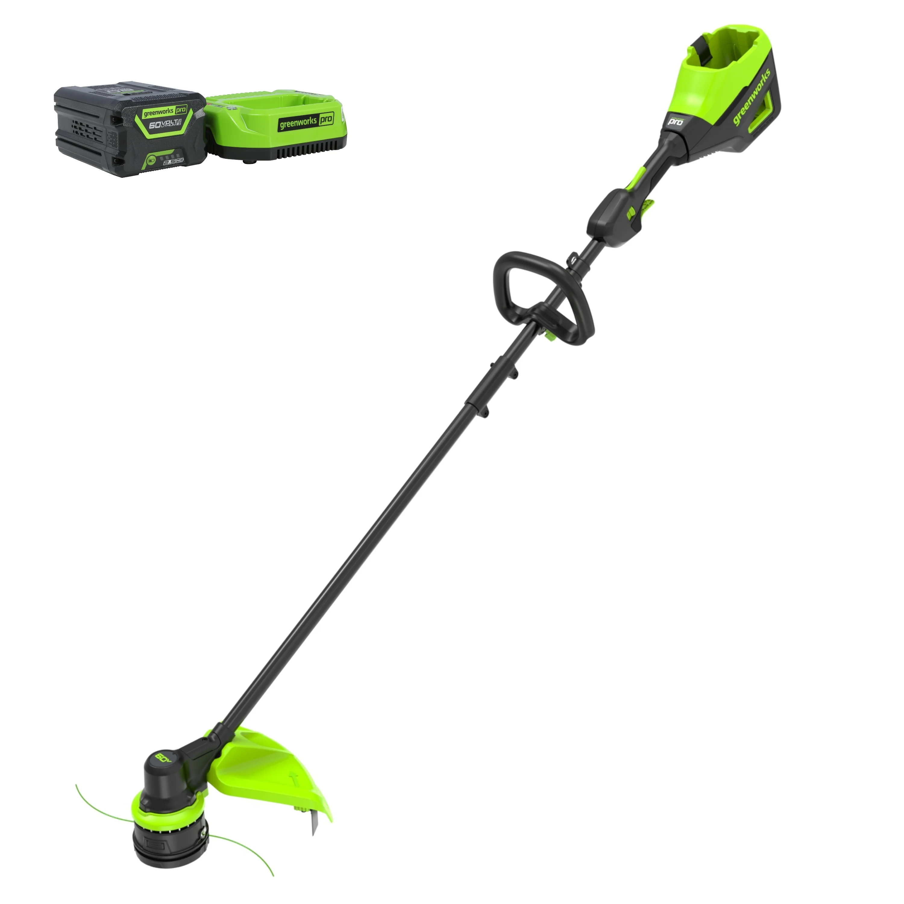 60V 17 Cordless Battery Brushless String Trimmer w/ 2.5Ah Battery & Charger