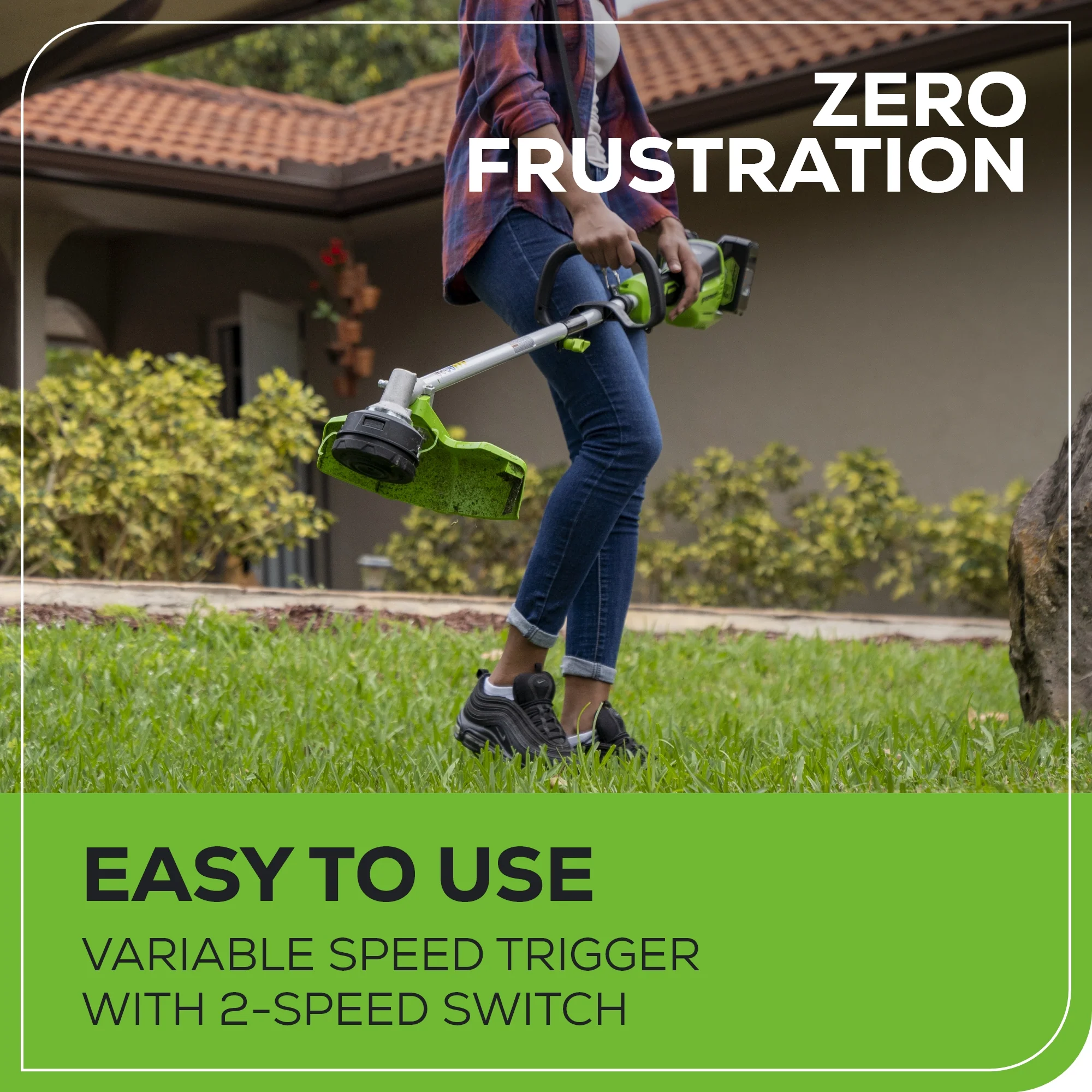 48V (2x24V) 16 Cordless Battery String Trimmer (Attachment Capable) w/ (2) 4.0Ah USB Batteries & Dual Port Charger