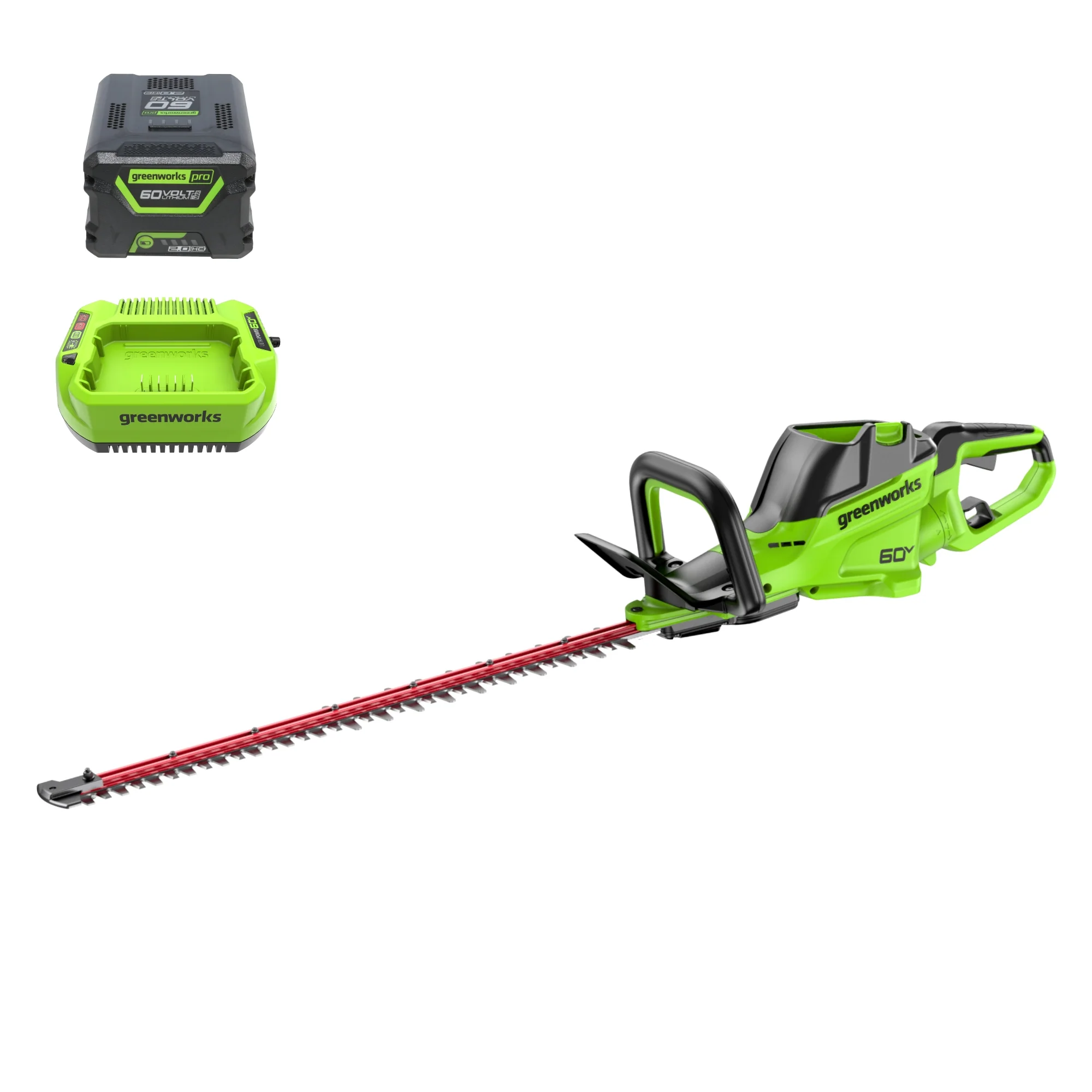 60V 26 Cordless Battery Hedge Trimmer 4000 SPM w/ 2Ah Battery and 3A Charger