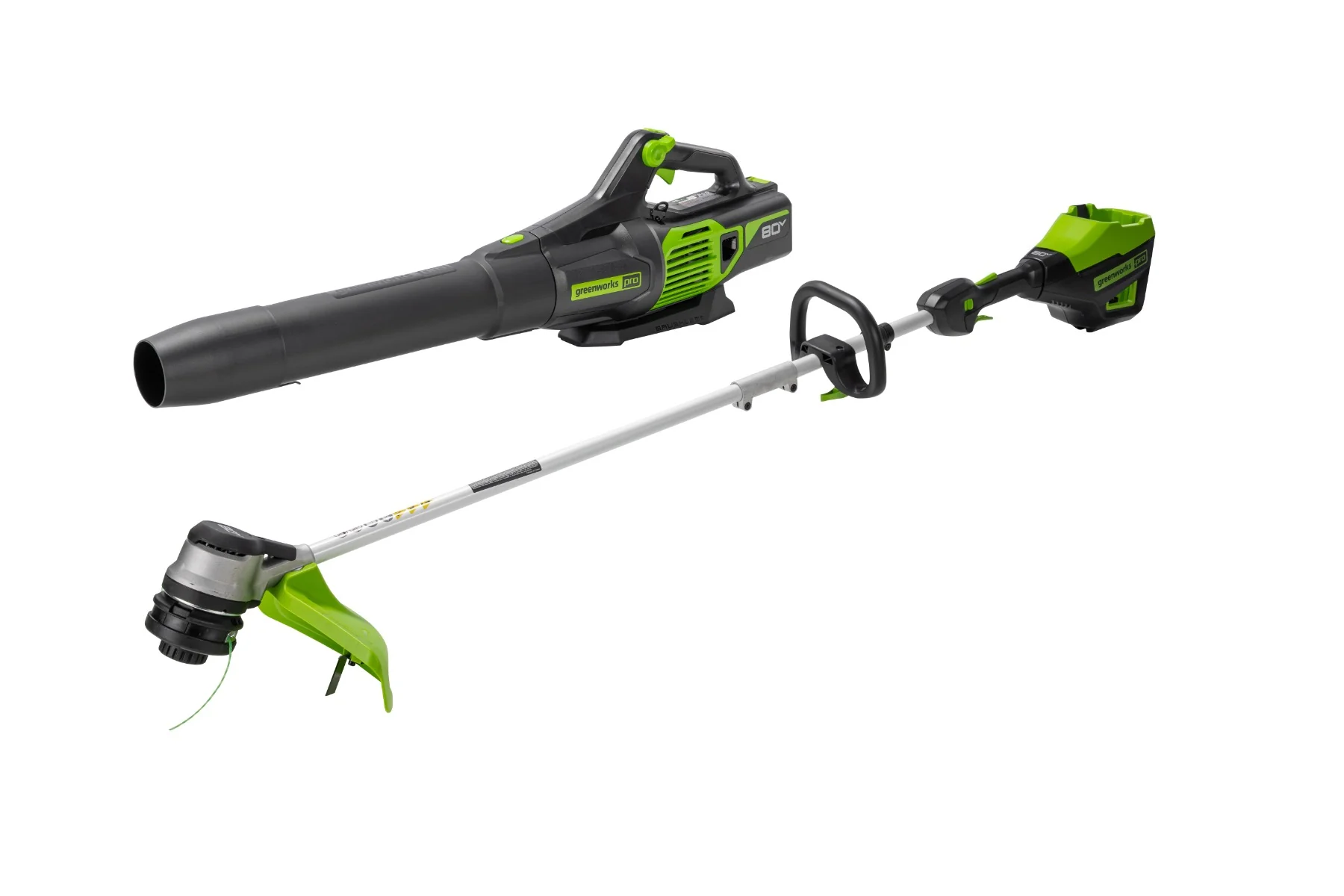 80V 16 Cordless Battery String Trimmer & 730 CFM Leaf Blower Combo Kit w/ 2.5 Ah Battery & Charger