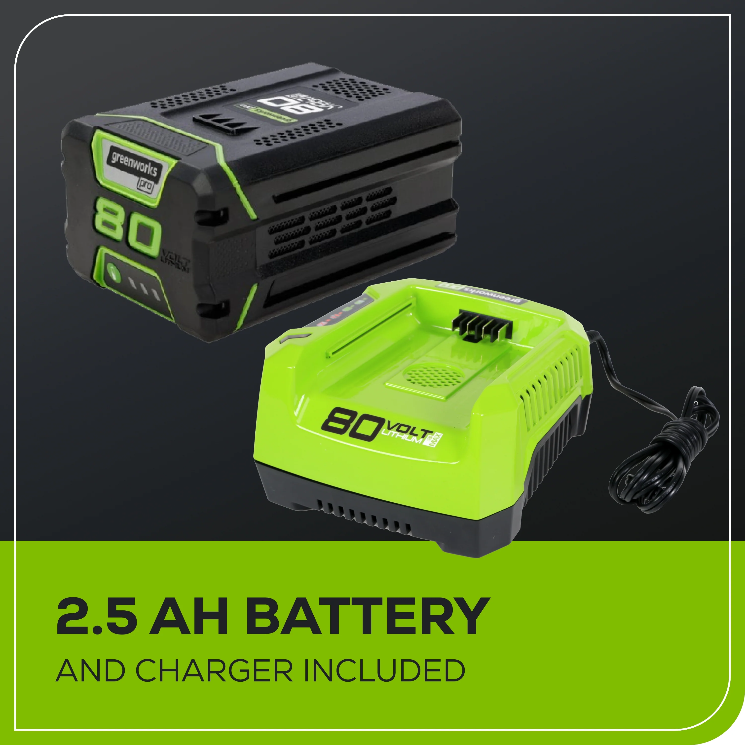 RENEWED 80V 730 CFM Cordless Battery Leaf Blower w/ 2.5Ah Battery & Rapid Charger