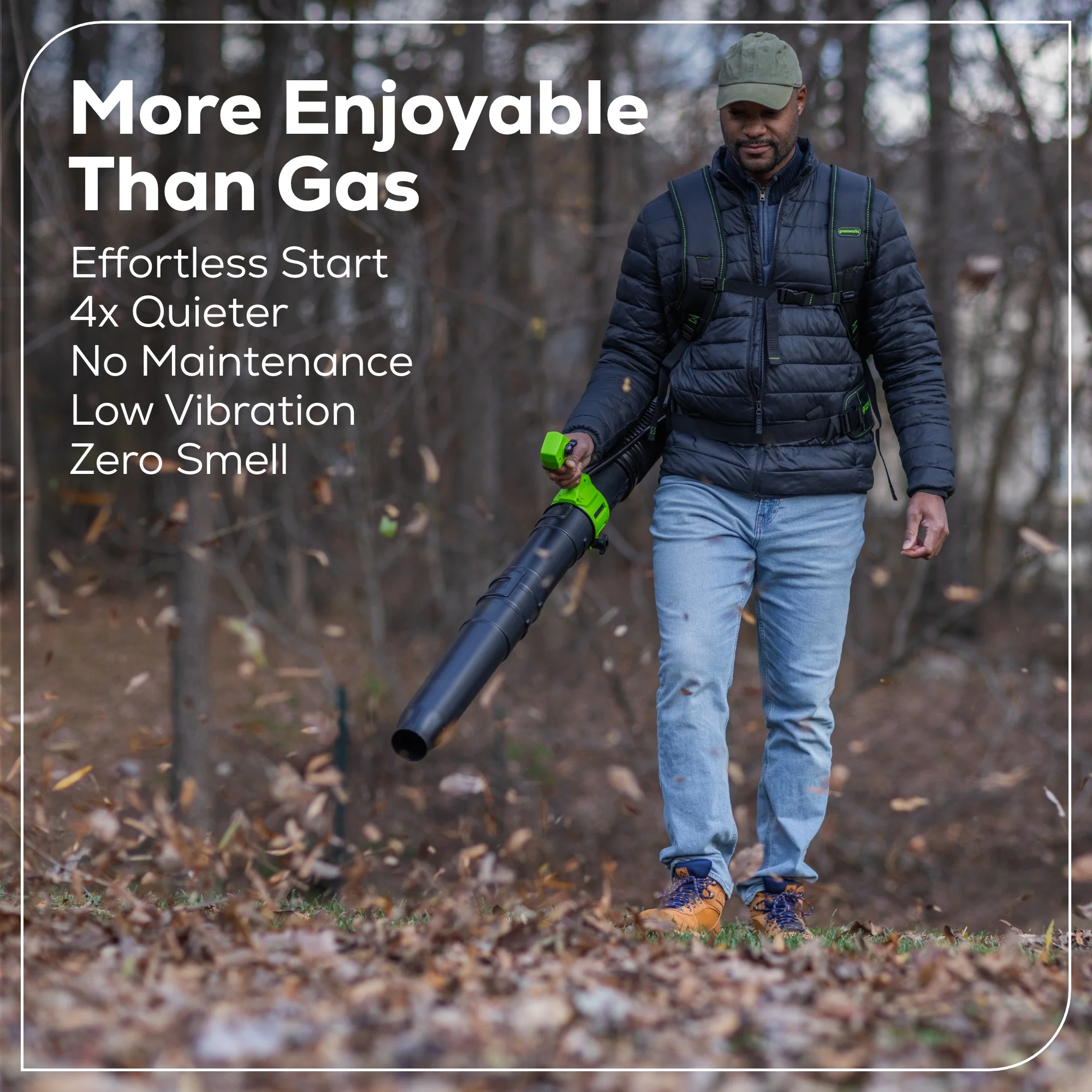 60V 730 CFM Cordless Battery Backpack Blower (Tool Only)