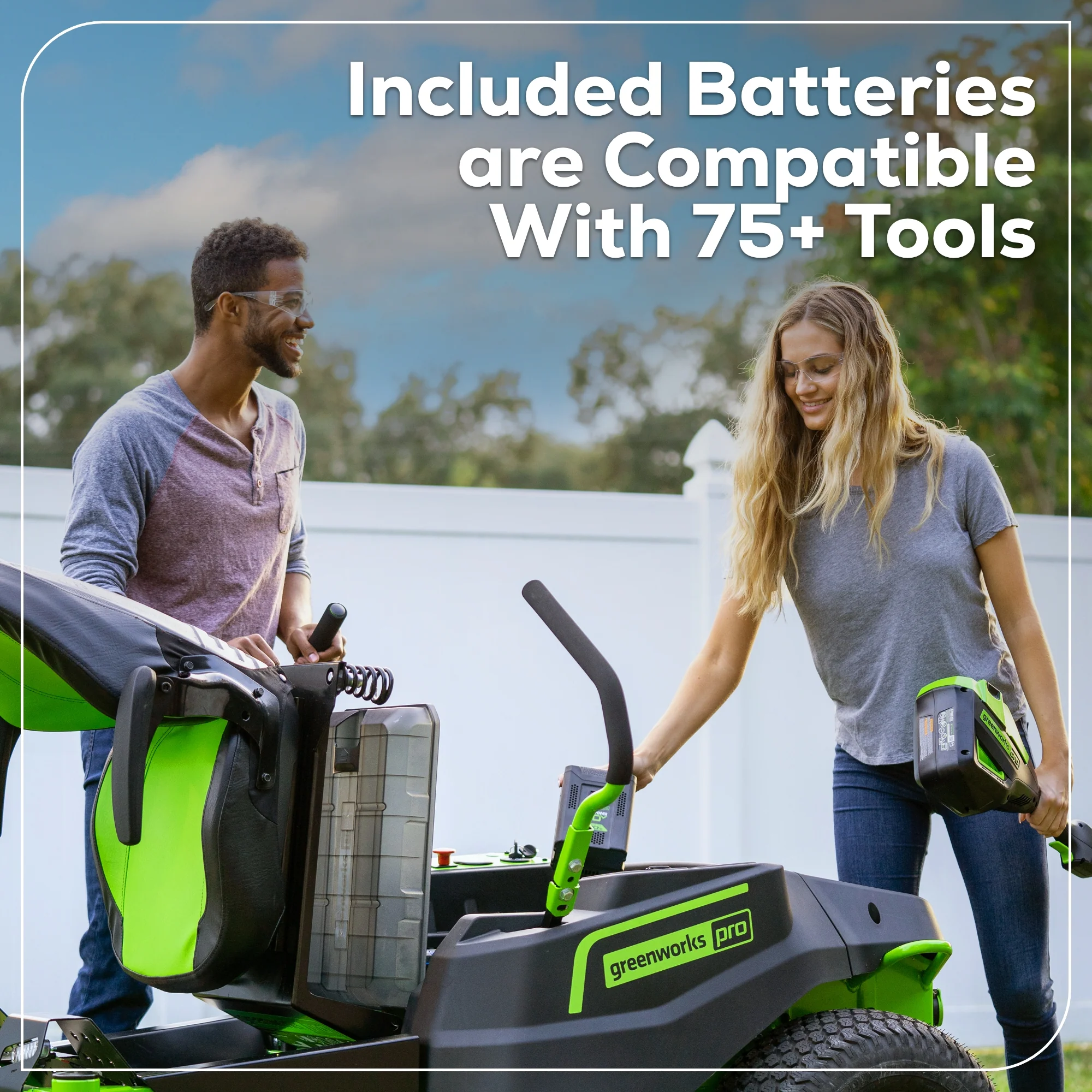 60V 42” Electric CrossoverZ Zero Turn Mower with (4) 8.0Ah Batteries & (2) Dual Port Turbo Chargers