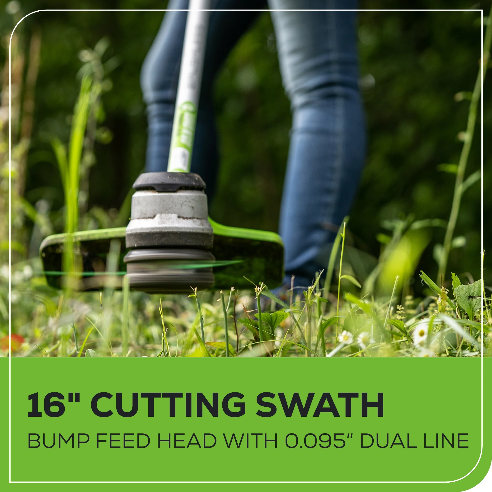 RENEWED 80V 16 Cordless Battery Brushless String Trimmer w/ 2.0Ah Battery & Charger