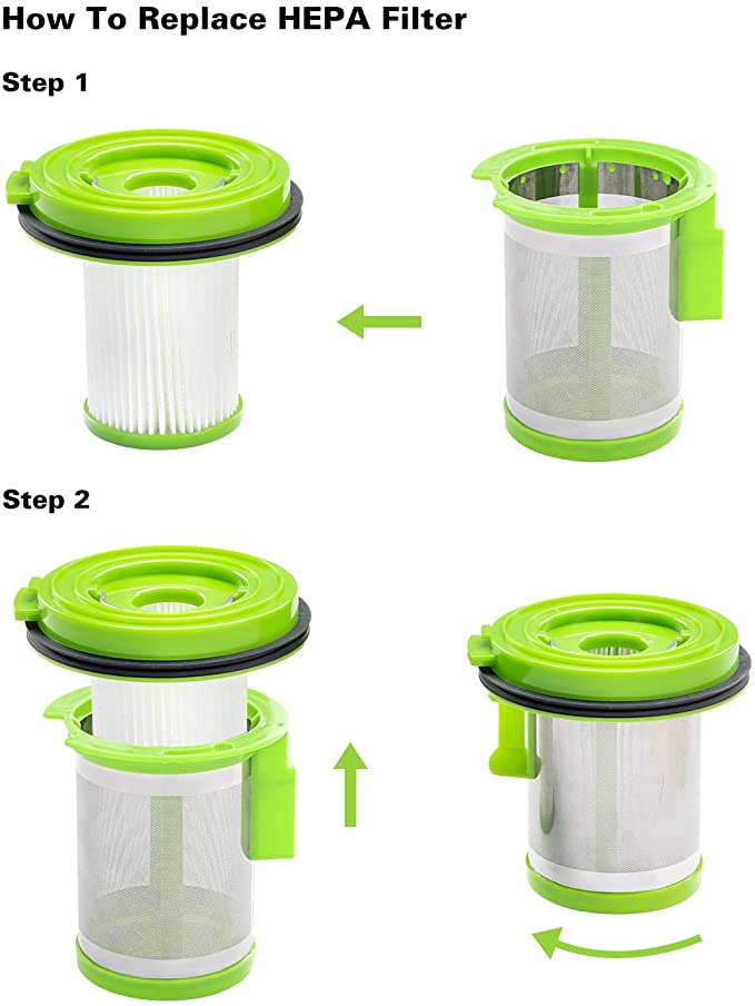 24V Stick Vacuum HEPA Filter 2-Pack