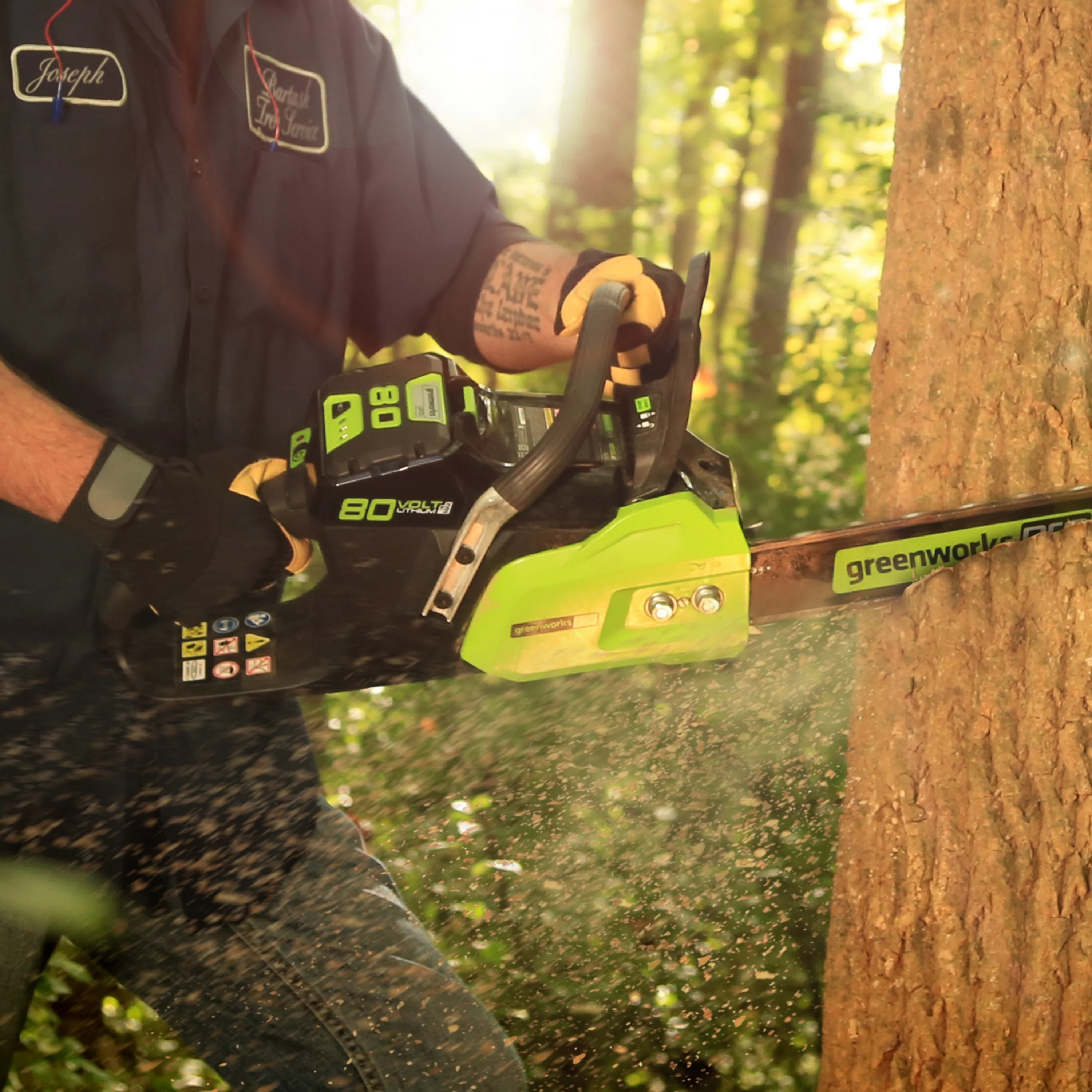80V 18 Cordless Battery Chainsaw w/ 2.0Ah Battery & Charger