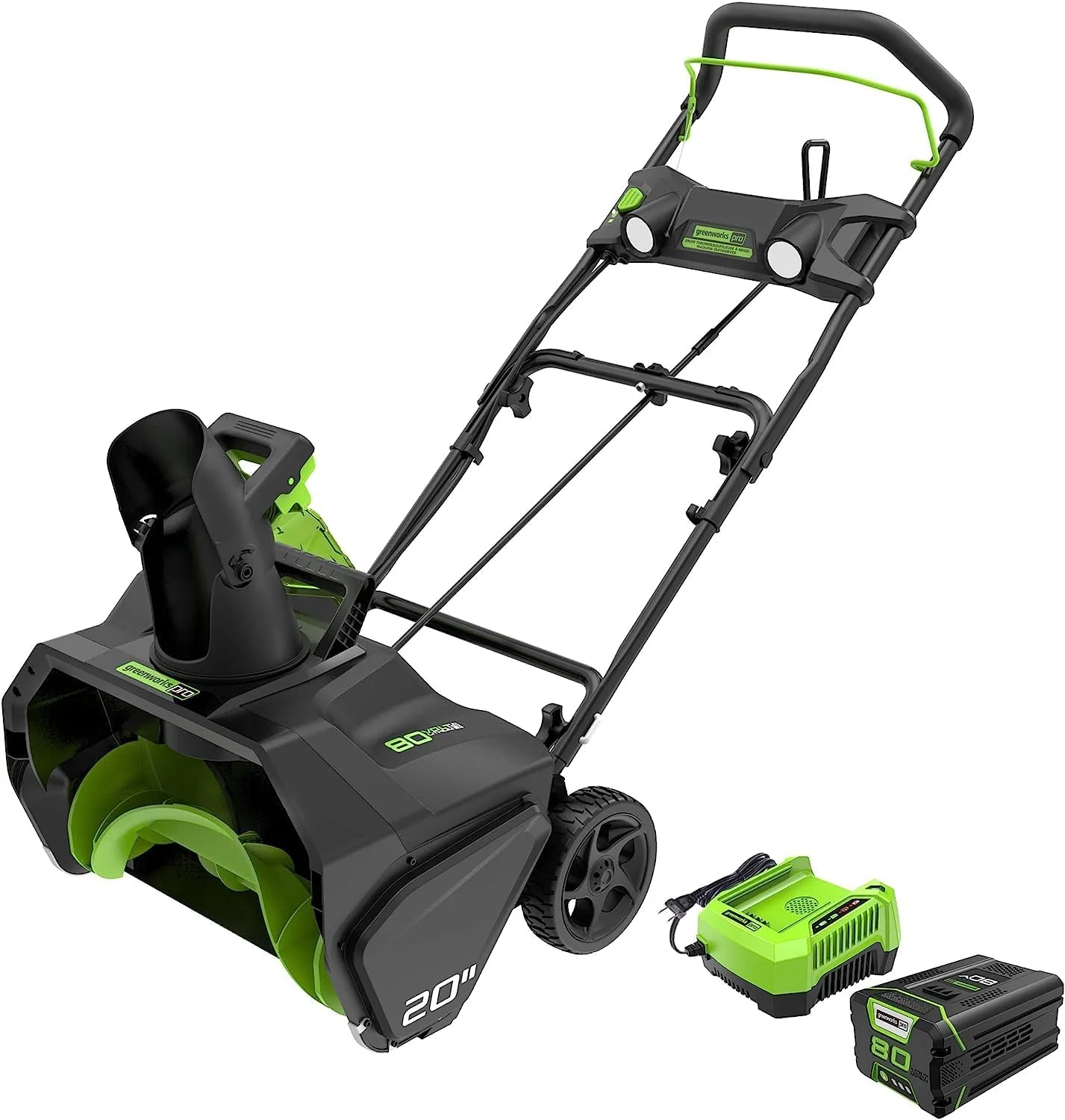 80V 20 Cordless Battery Single-Stage Snow Blower w/ 5.0Ah Battery & Charger