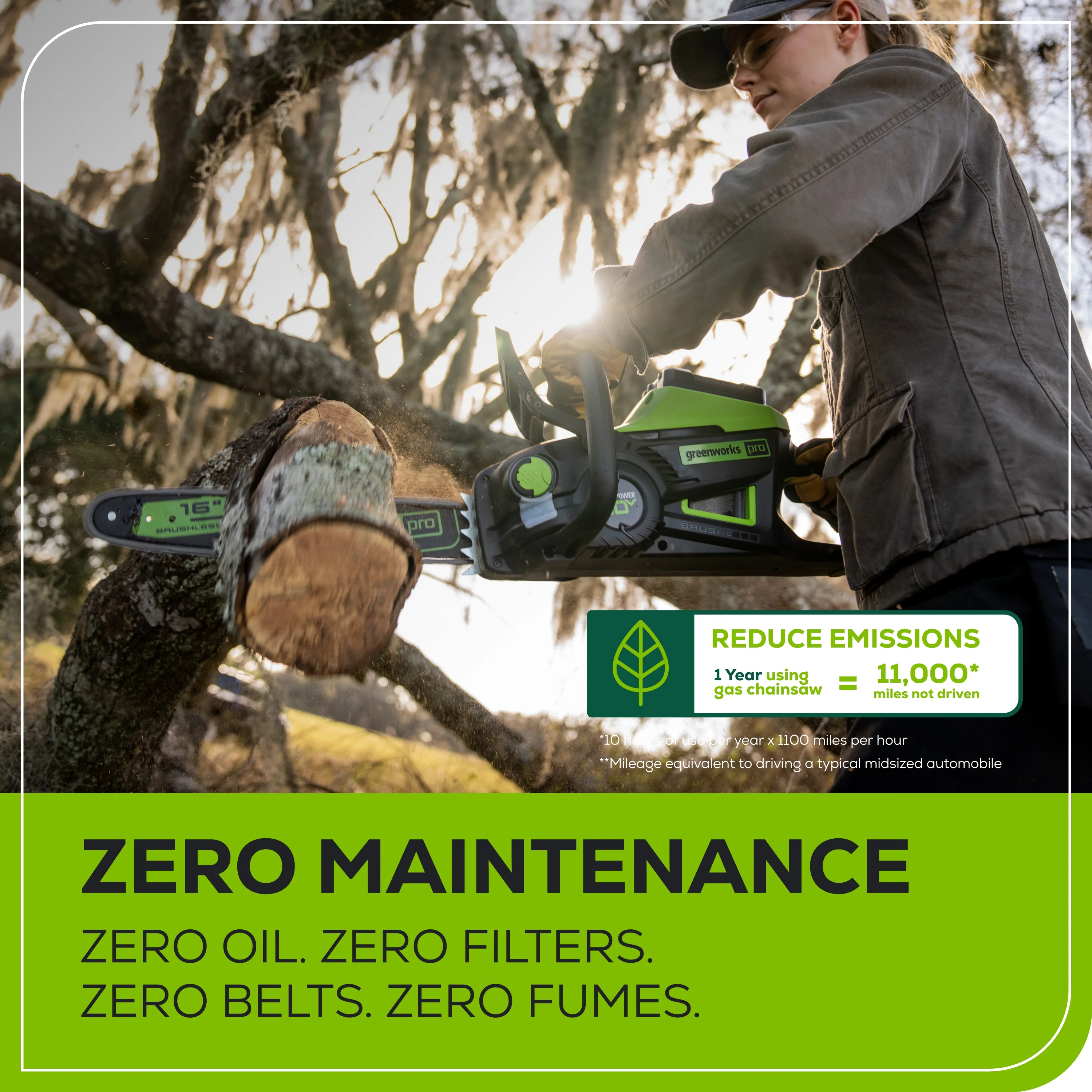 60V 16 Cordless Battery 2.0kW Chainsaw (Tool Only)