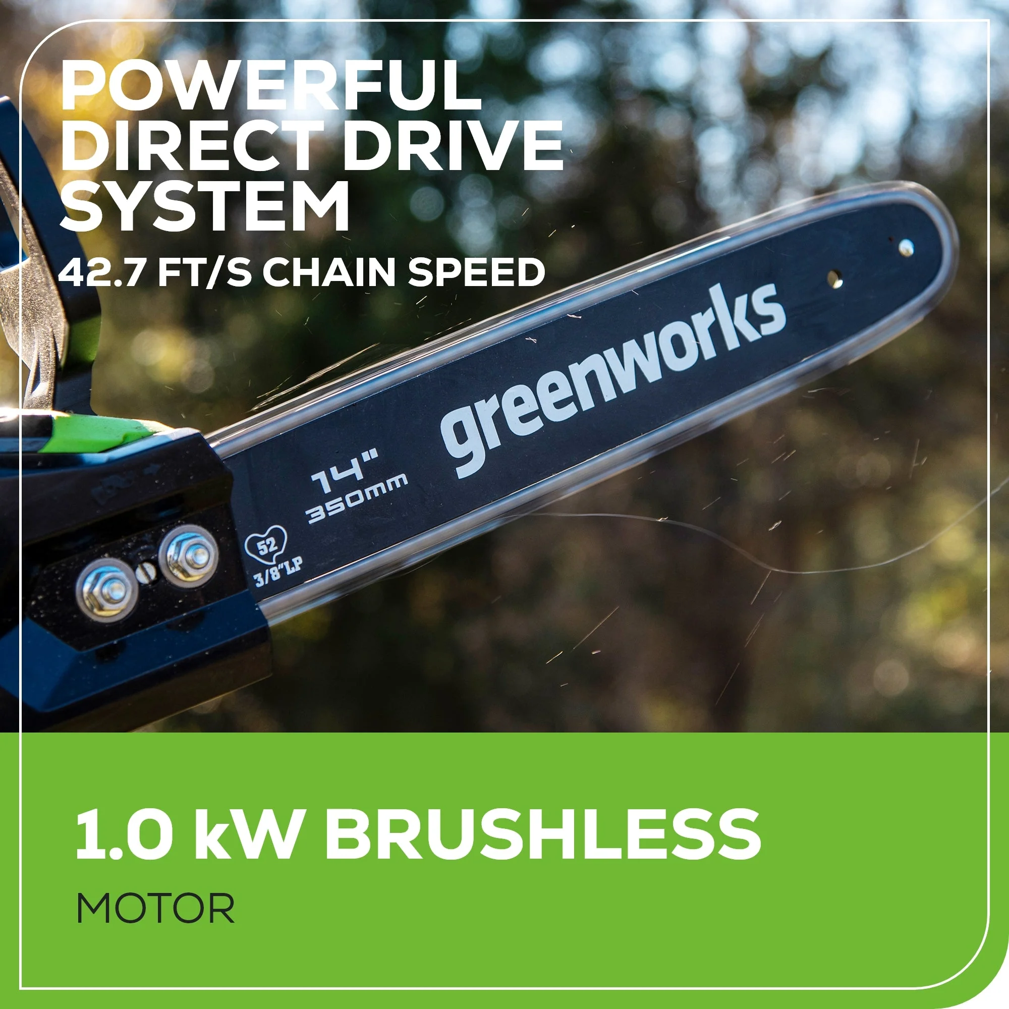 40V 14 Cordless Battery 1.0kW Chainsaw w/ 4Ah Battery & Charger