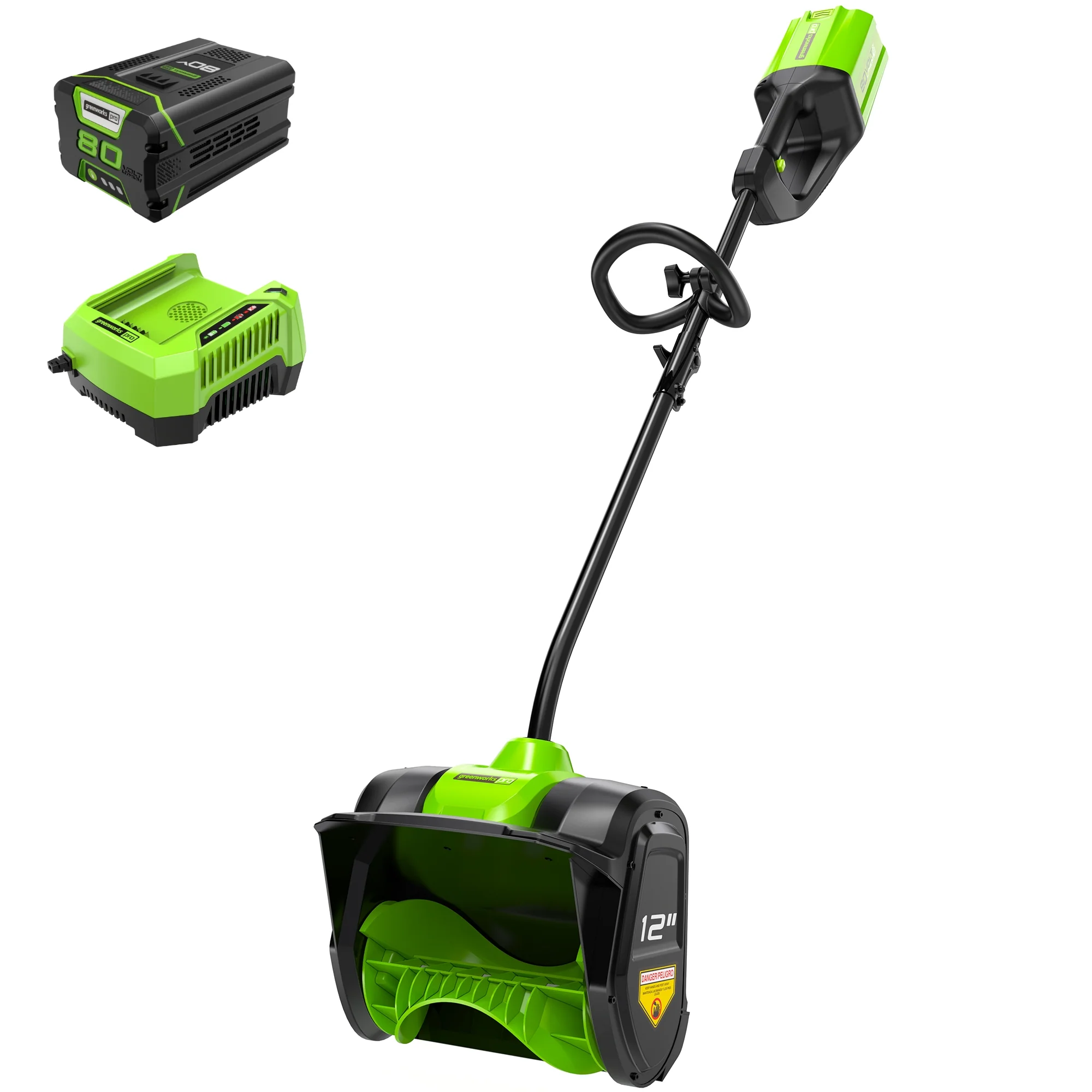 80V 12 Cordless Battery Snow Shovel w/ 2.0 Ah Battery & Charger
