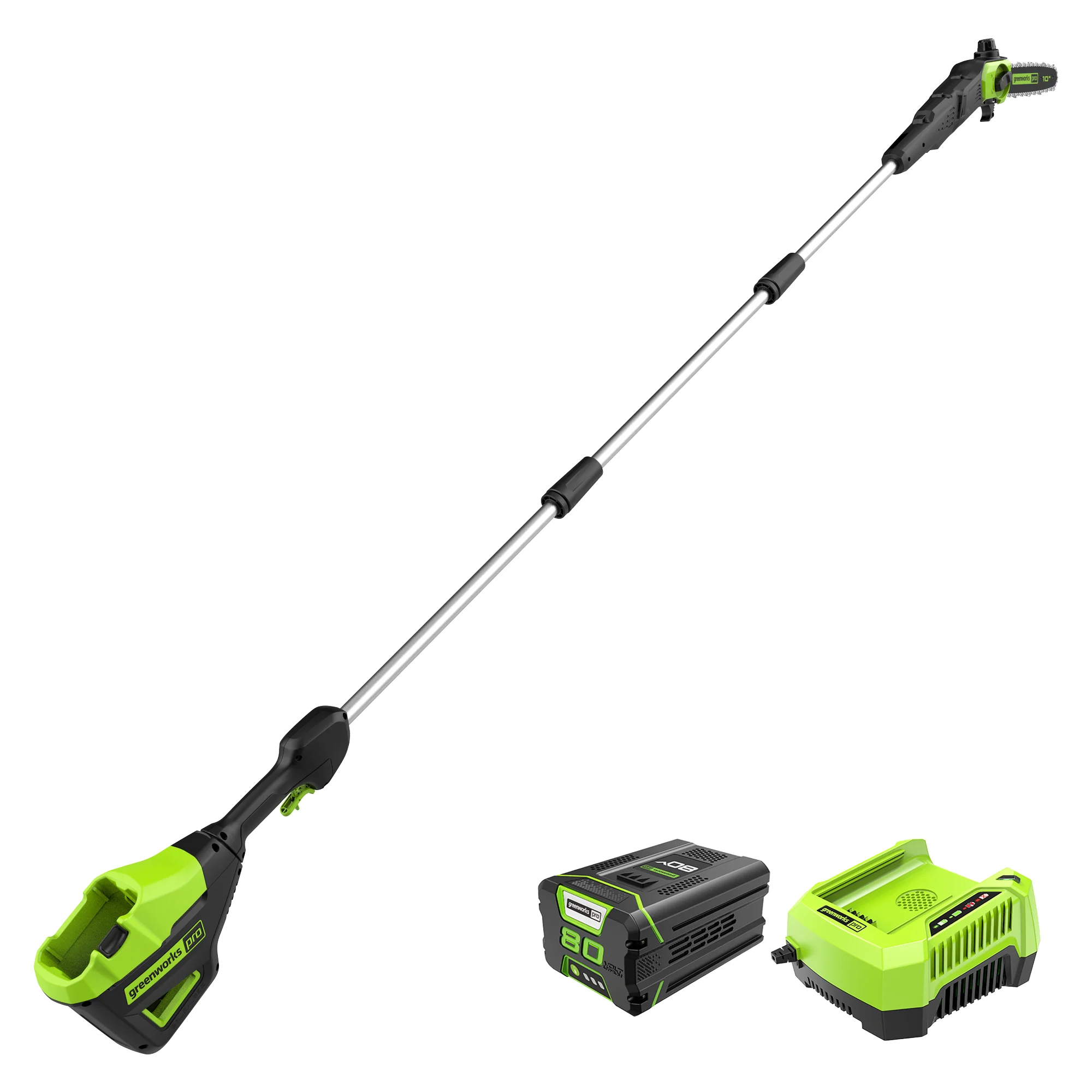 80V 10 Gen2 Cordless Battery Pole Saw w/ 2.0 Ah Battery & Rapid Charger