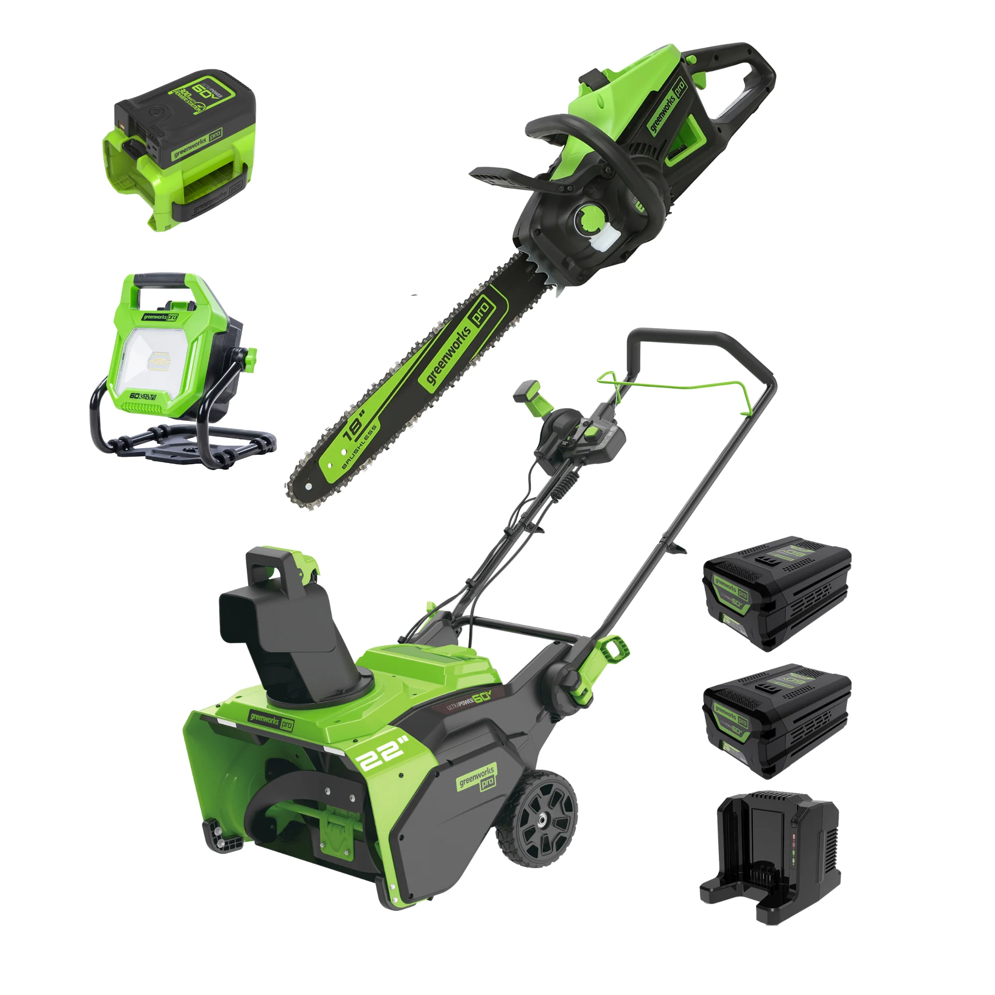 60V Winter Storm Kit w/ (2) 5Ah Batteries & Charger