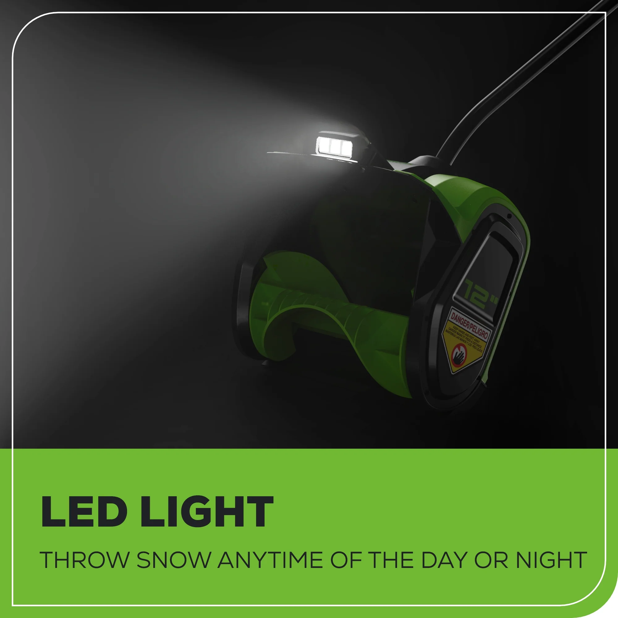 40V 12 Cordless Battery LED Snow Shovel w/ 4.0Ah Battery & Charger