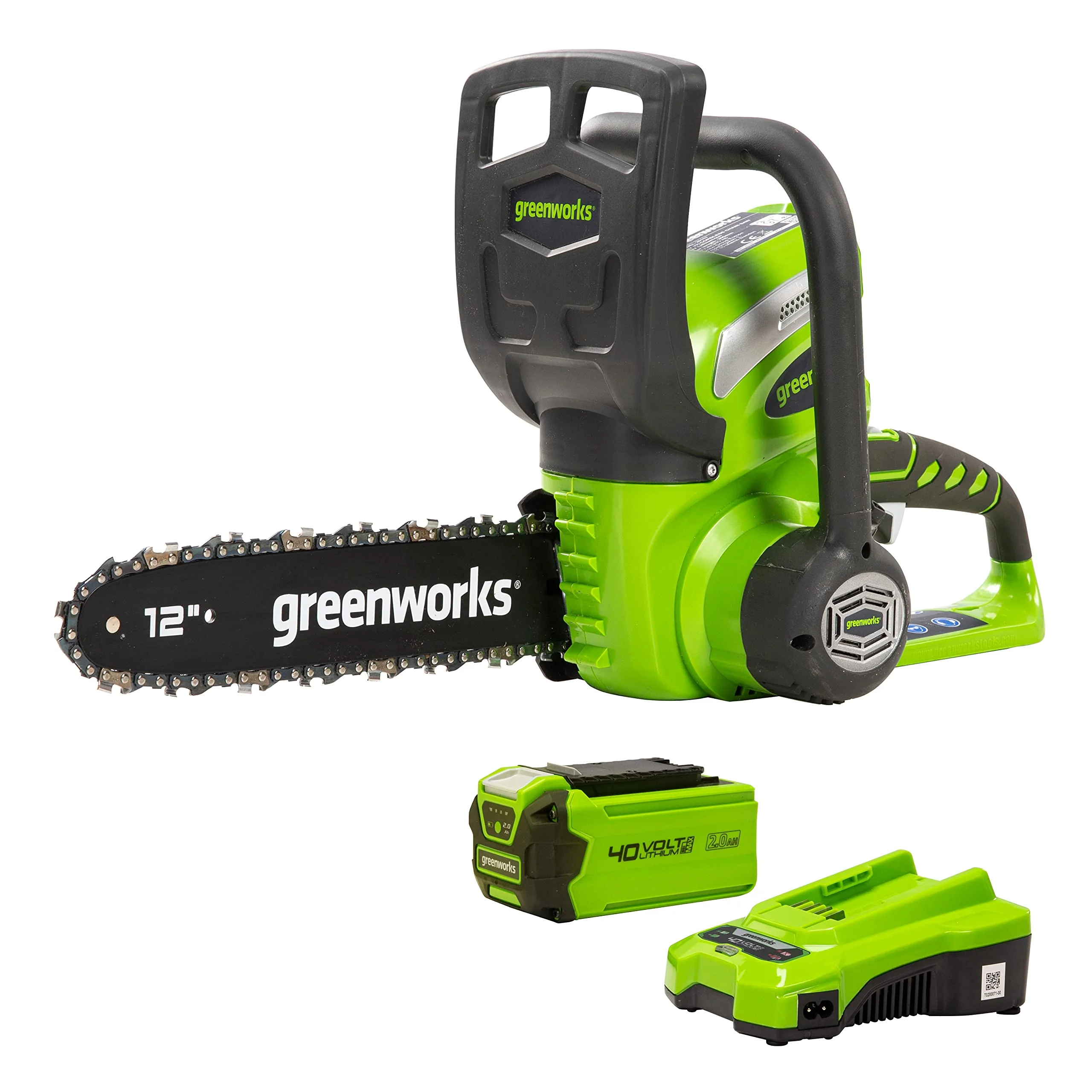 40V 12 Cordless Battery Chainsaw w/ 2.0 Ah Battery & Charger