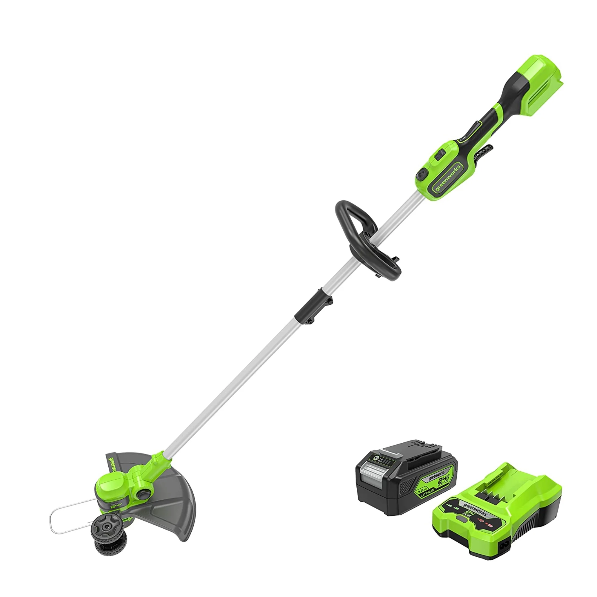 24V 13 Brushless String Trimmer&Edger w/ 4.0Ah Battery & Charger