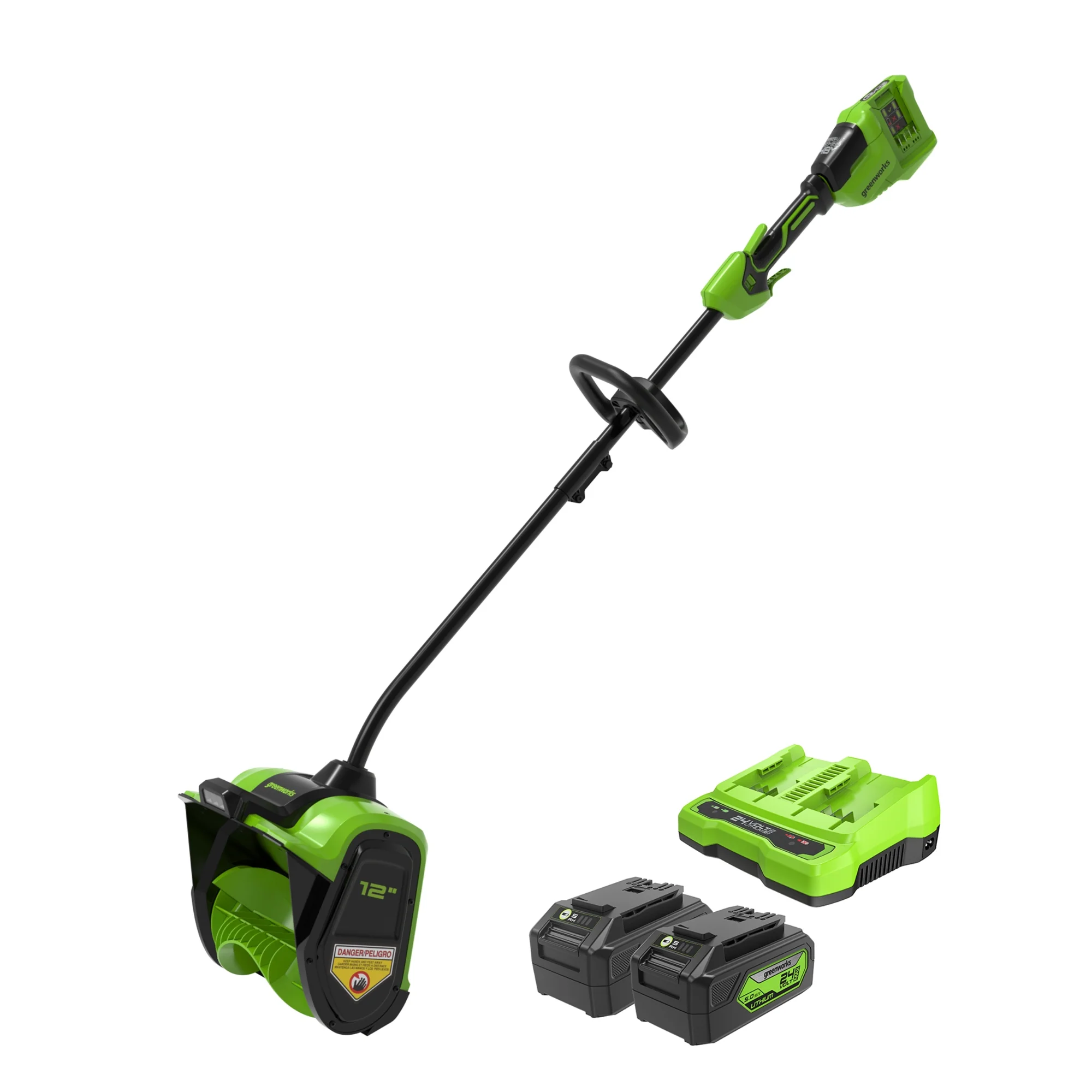 48V (2x24V) 12 Cordless Battery Snow Shovel w/ (2)4.0Ah Battery & Dual Port Charger
