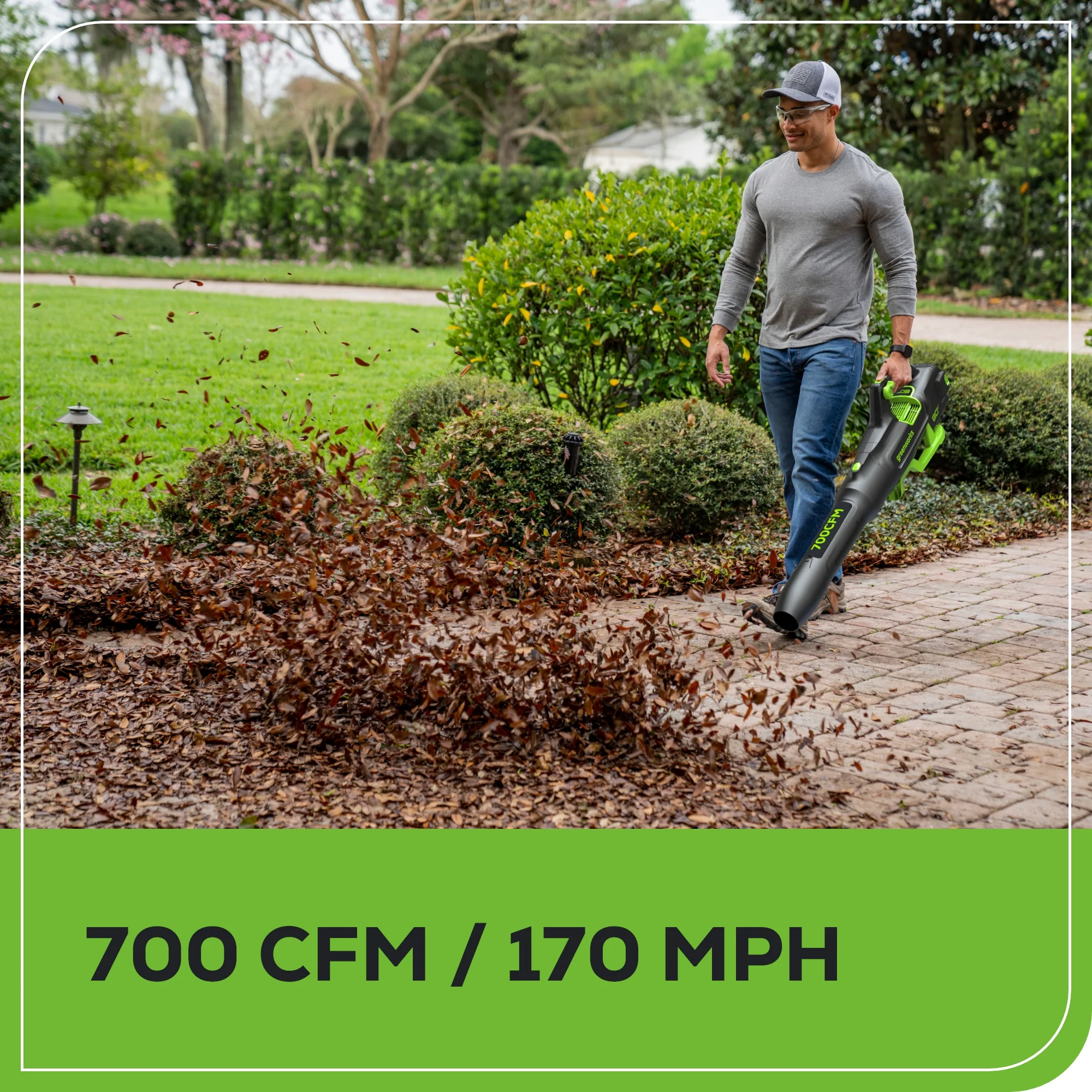 80V 21 Cordless Battery 4-in-1 Self-Propelled Lawn Mower & 700CFM Blower Combo Kit w/ 5.0Ah Battery & 6A Charger