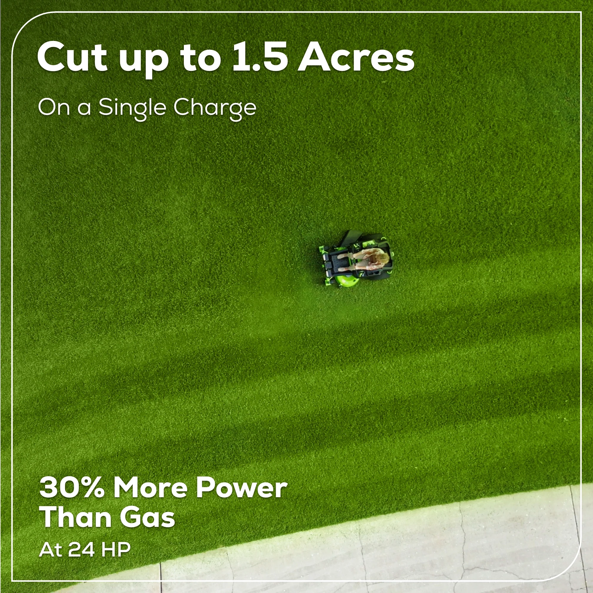 60V 42” Electric CrossoverZ Zero Turn Mower with (4) 8.0Ah Batteries & (2) Dual Port Turbo Chargers