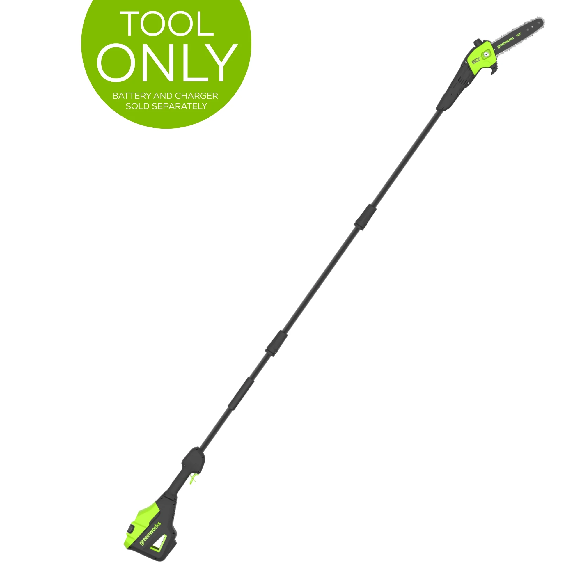 60V 10 Cordless Battery Pole Saw- Black Shaft (Tool Only)
