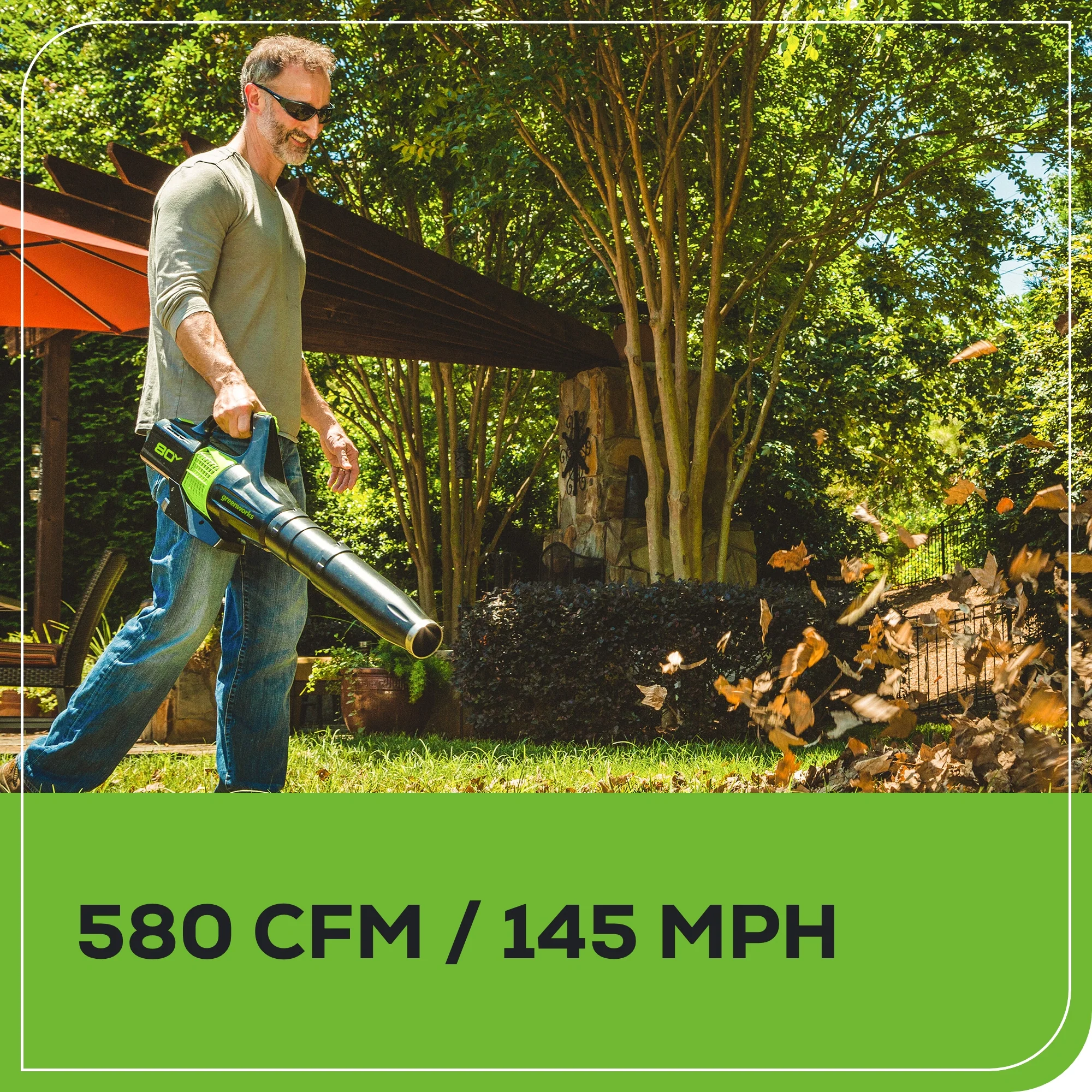 80V 21 Cordless Battery Self-Propelled Mower & Blower w/ 4.0Ah Battery & Rapid Charger
