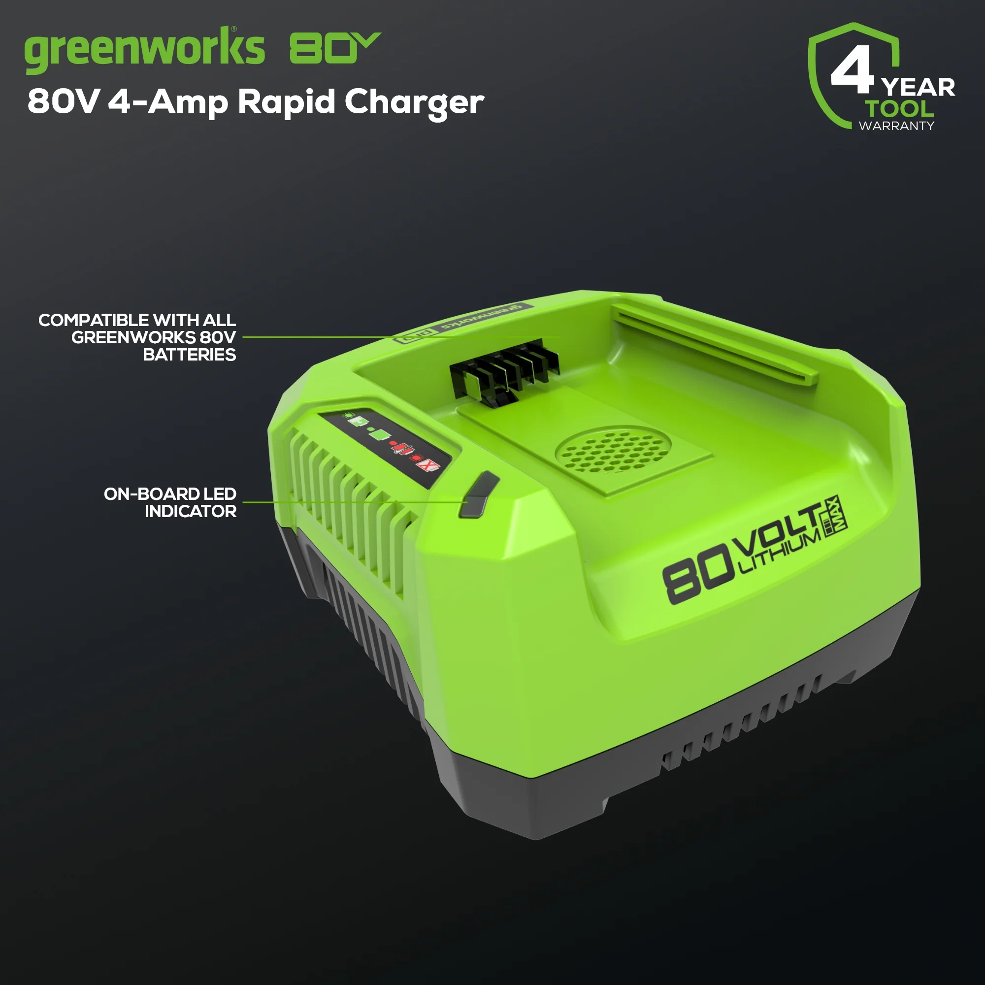 80V 4.0A Rapid Battery Charger