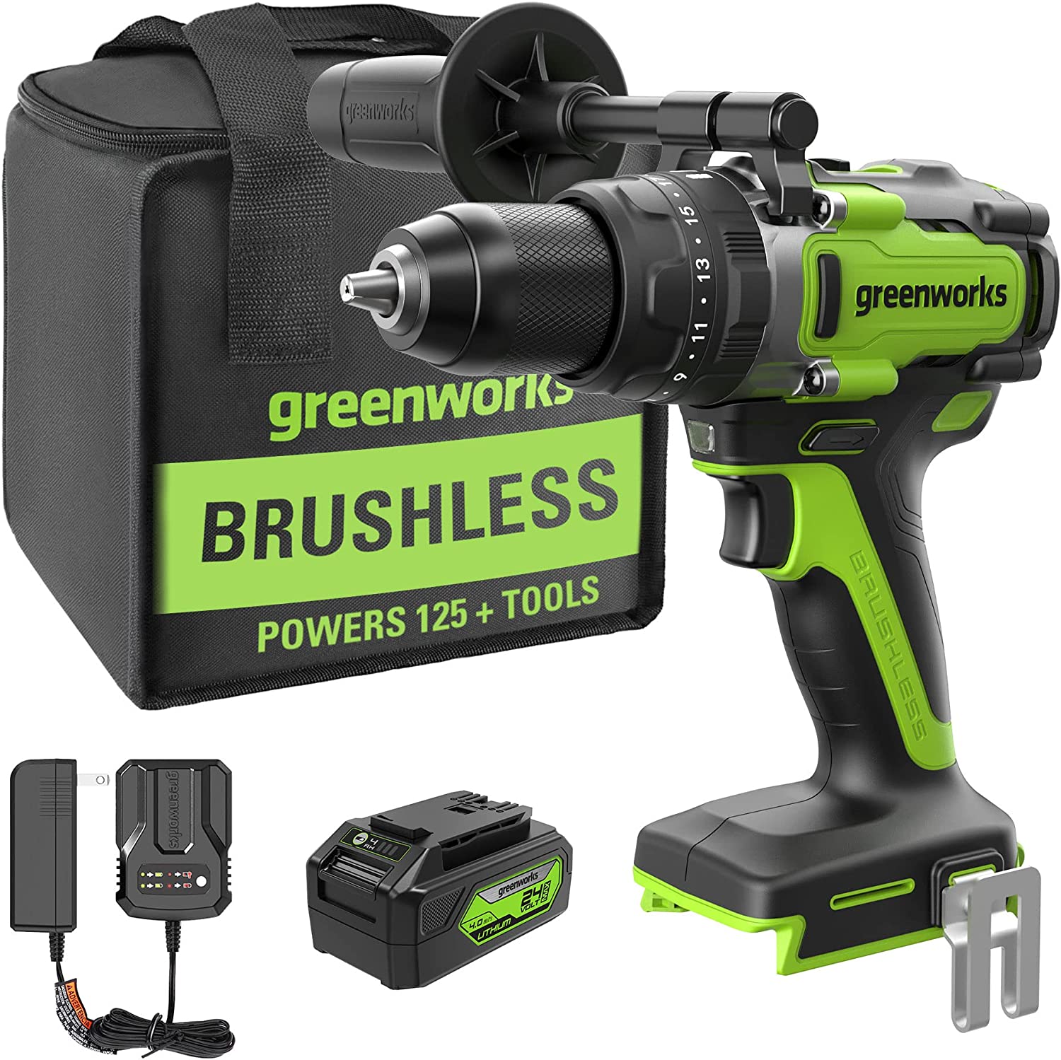 24V 1/2 1240 in/lbs Hammer Drill w/ 4.0Ah Battery & Charger
