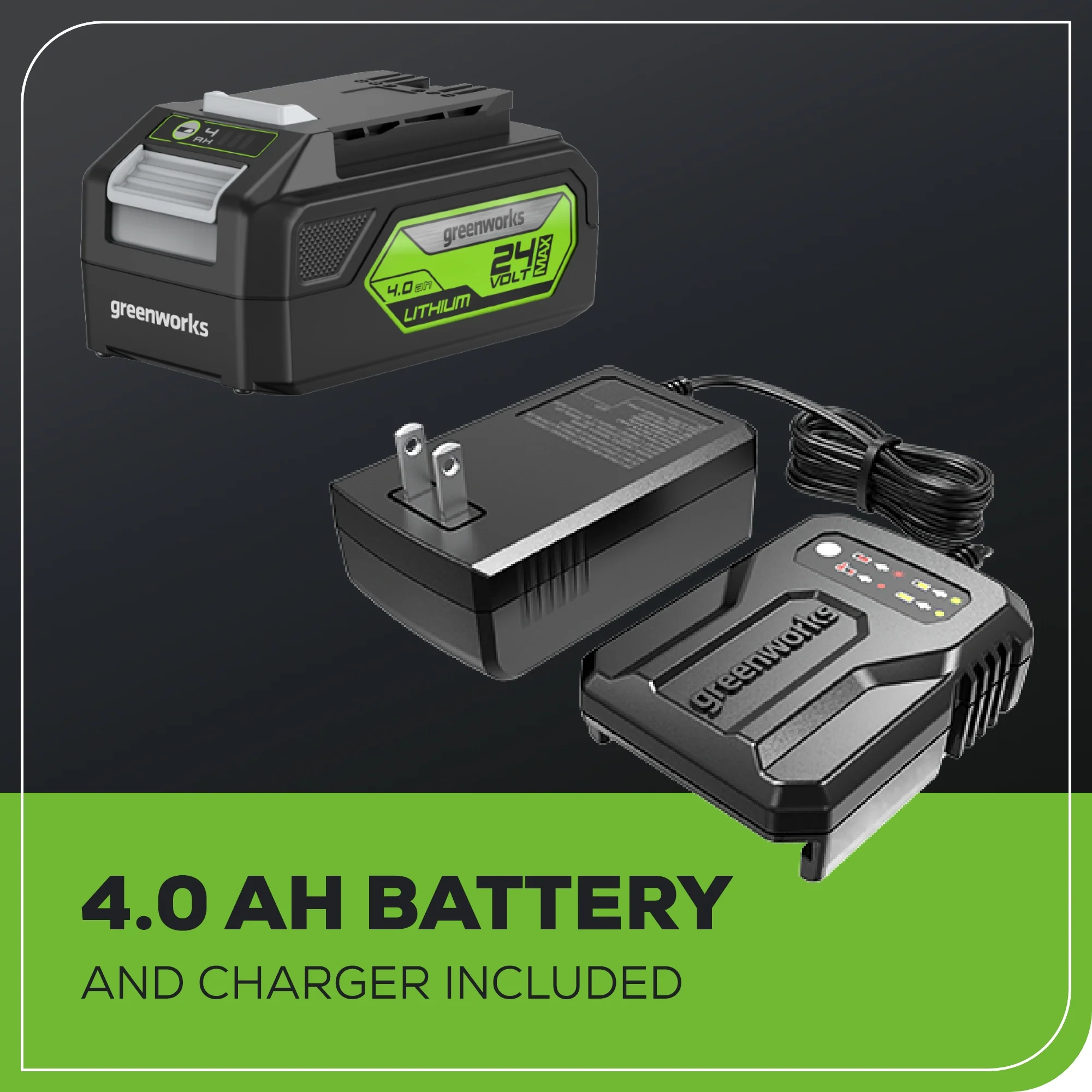 24V 1/2 Cordless Battery Impact Wrench Kit w/ 4.0Ah Battery & Charger