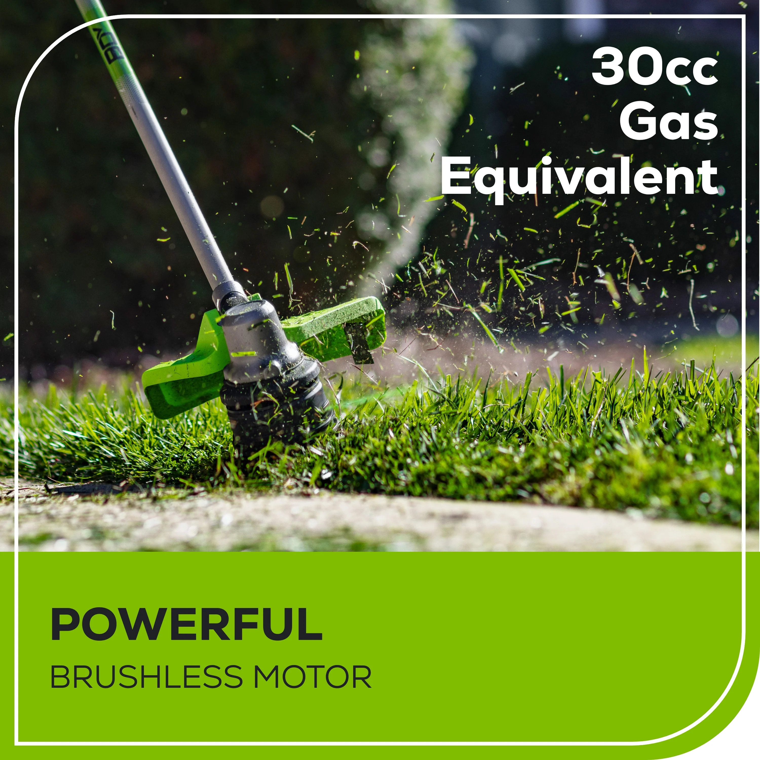RENEWED 80V 17 Brushless String Trimmer Shoulder Strap, Precut  Line included w/ 2.0Ah Battery & Charger