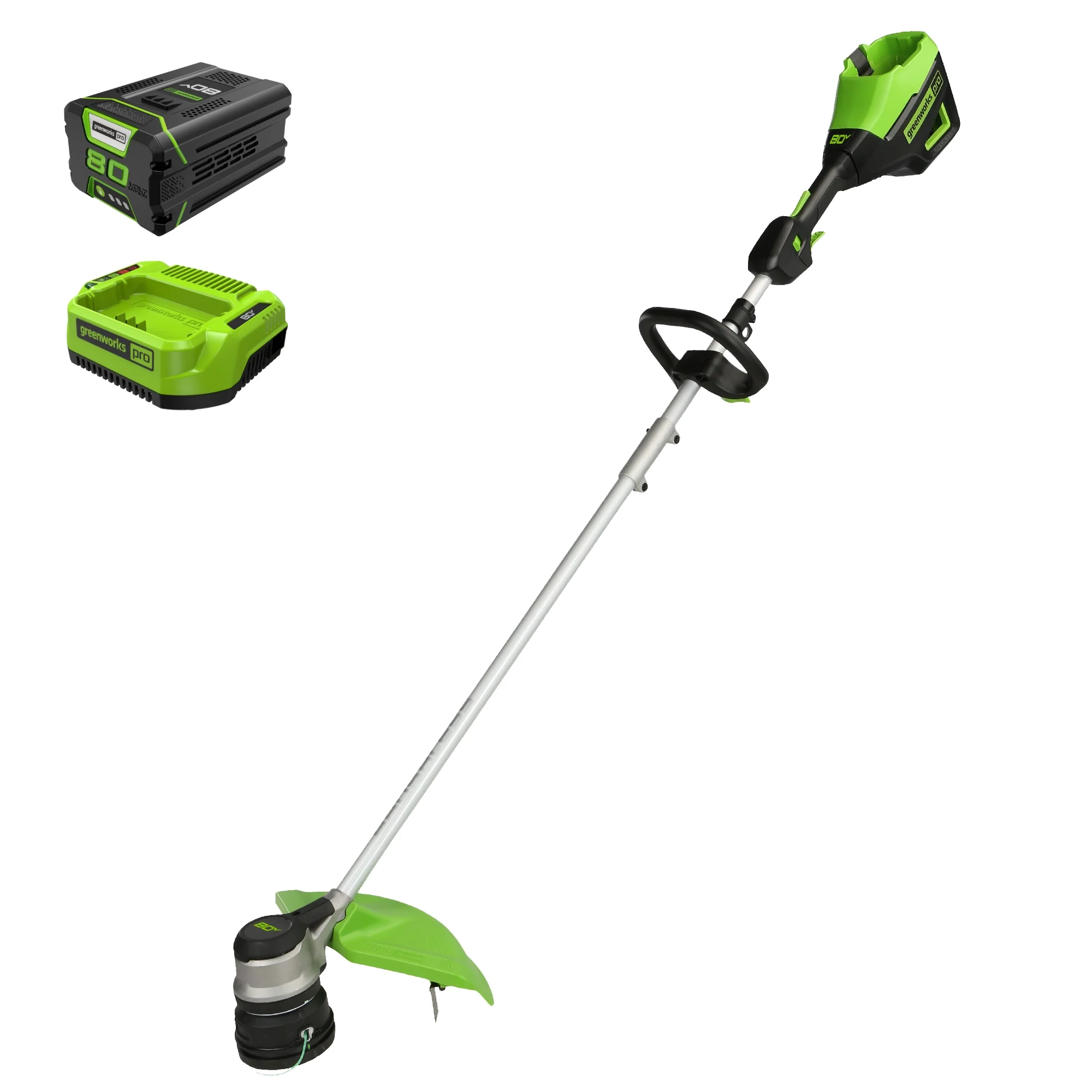 RENEWED 80V 16 Cordless Battery Brushless String Trimmer w/ 2.0Ah Battery & Charger