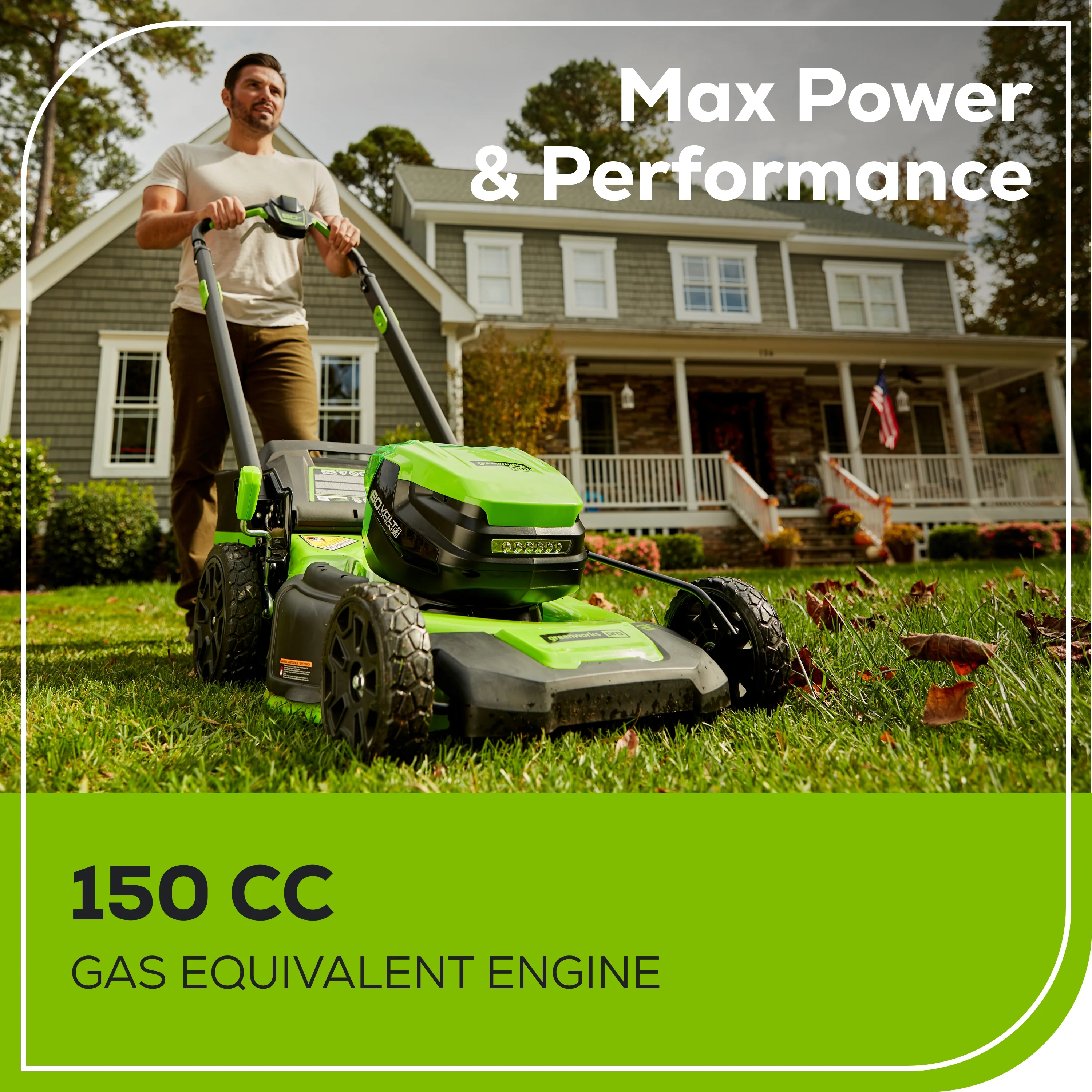 RENEWED 80V 21 Cordless Battery 4-in-1 Self-Propelled Lawn Mower w/ Two (2) 4.0Ah Batteries & Rapid Charger
