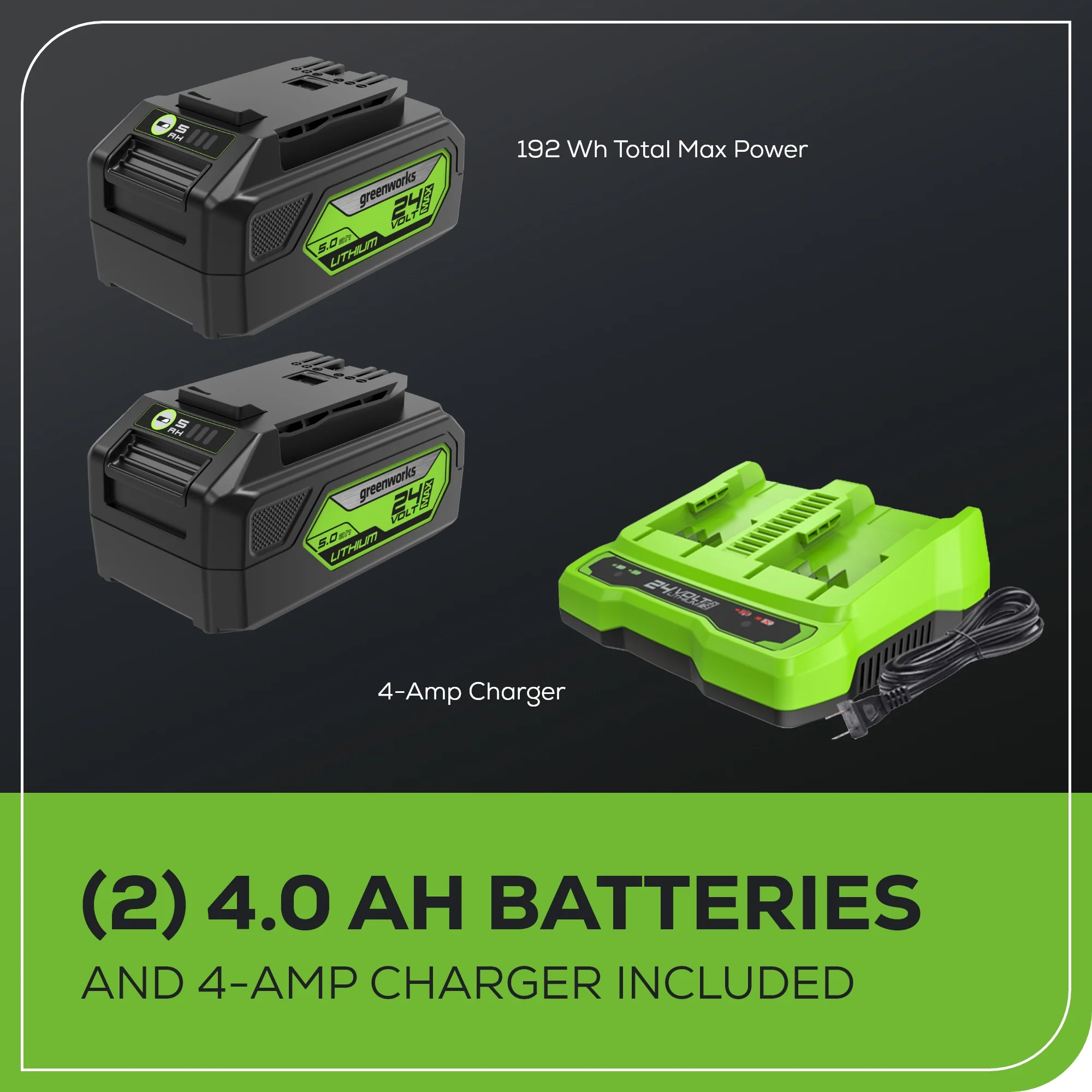 48V (2x24V) 16 Cordless Battery String Trimmer (Attachment Capable) w/ (2) 4.0Ah USB Batteries & Dual Port Charger