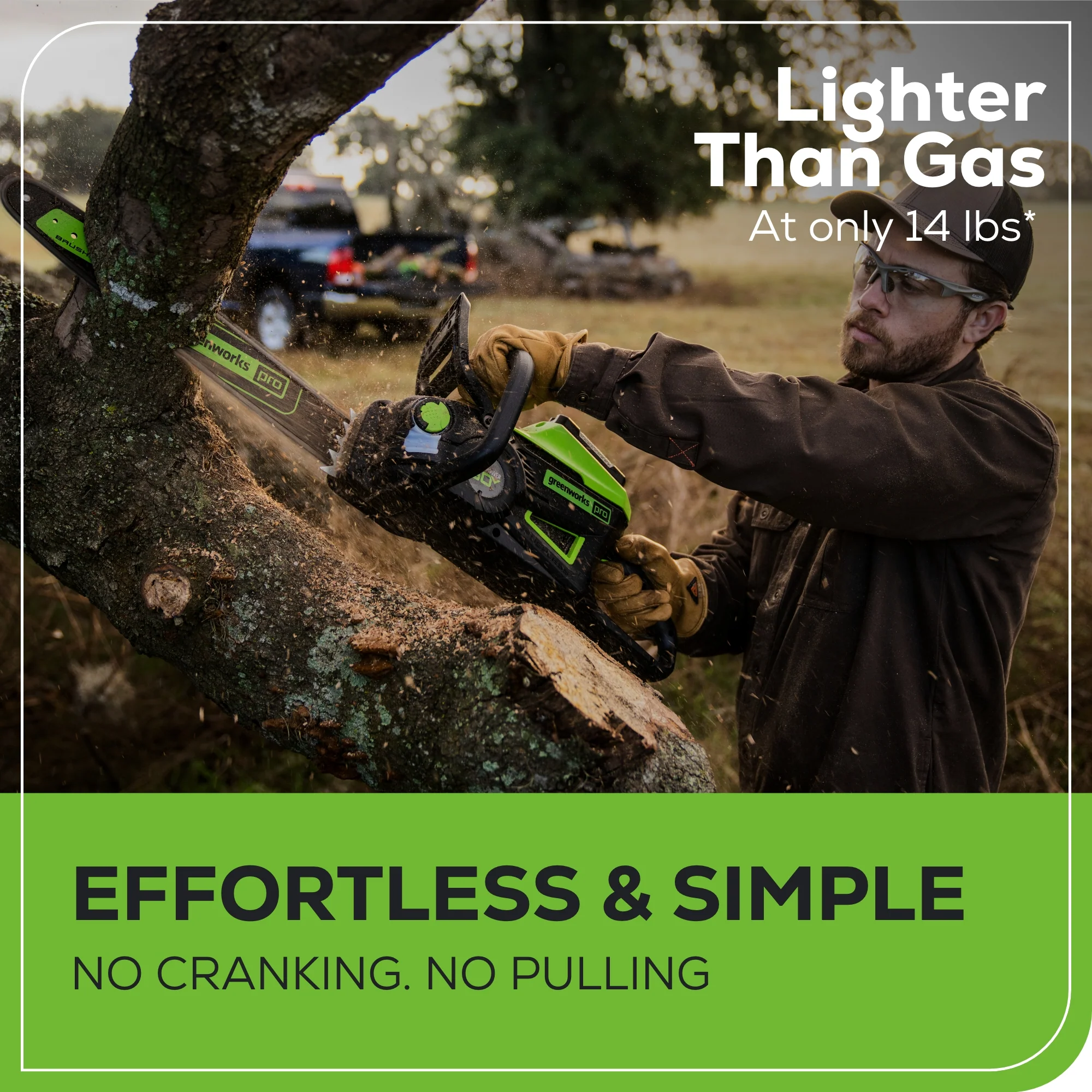 60V 18 Cordless Battery 2.0kW Chainsaw & 10 Pole Saw Combo Kit w/ 4.0Ah Battery & Charger