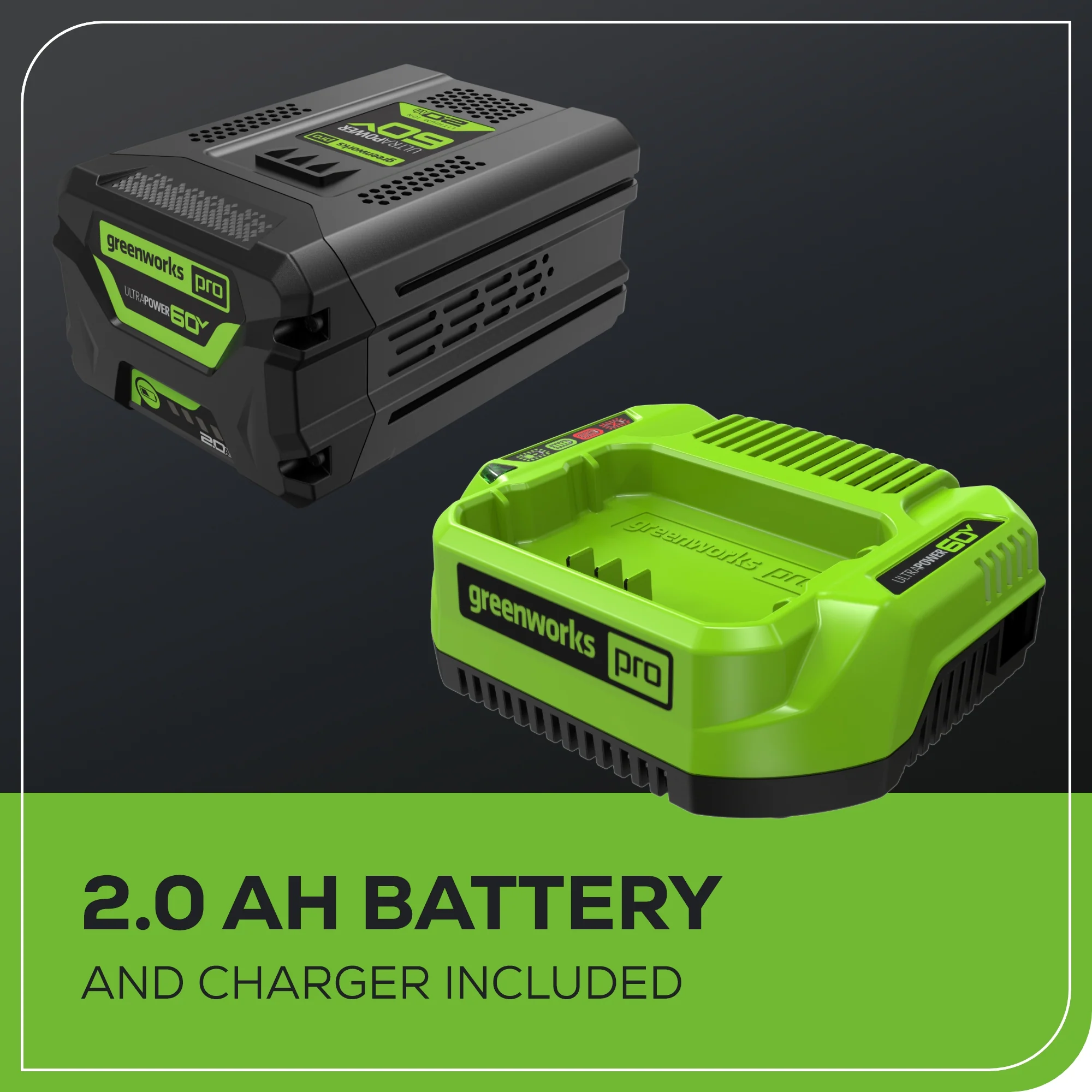 60V 10 Cordless Battery Pole Saw & 20 Pole Hedge Trimmer Combo Kit w/ 2.0 Ah Battery & Charger