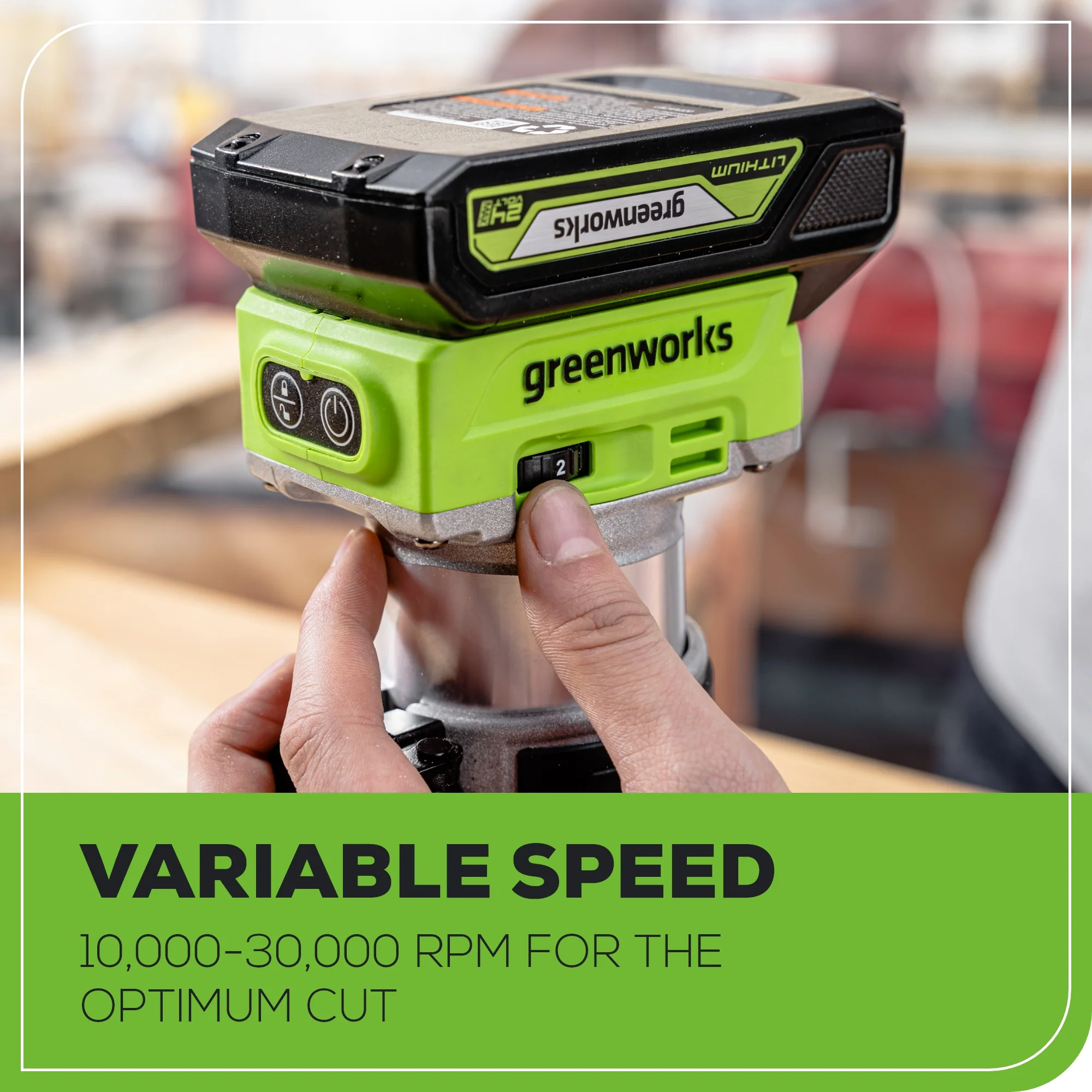 24V Cordless Battery Compact Router (Tool Only)