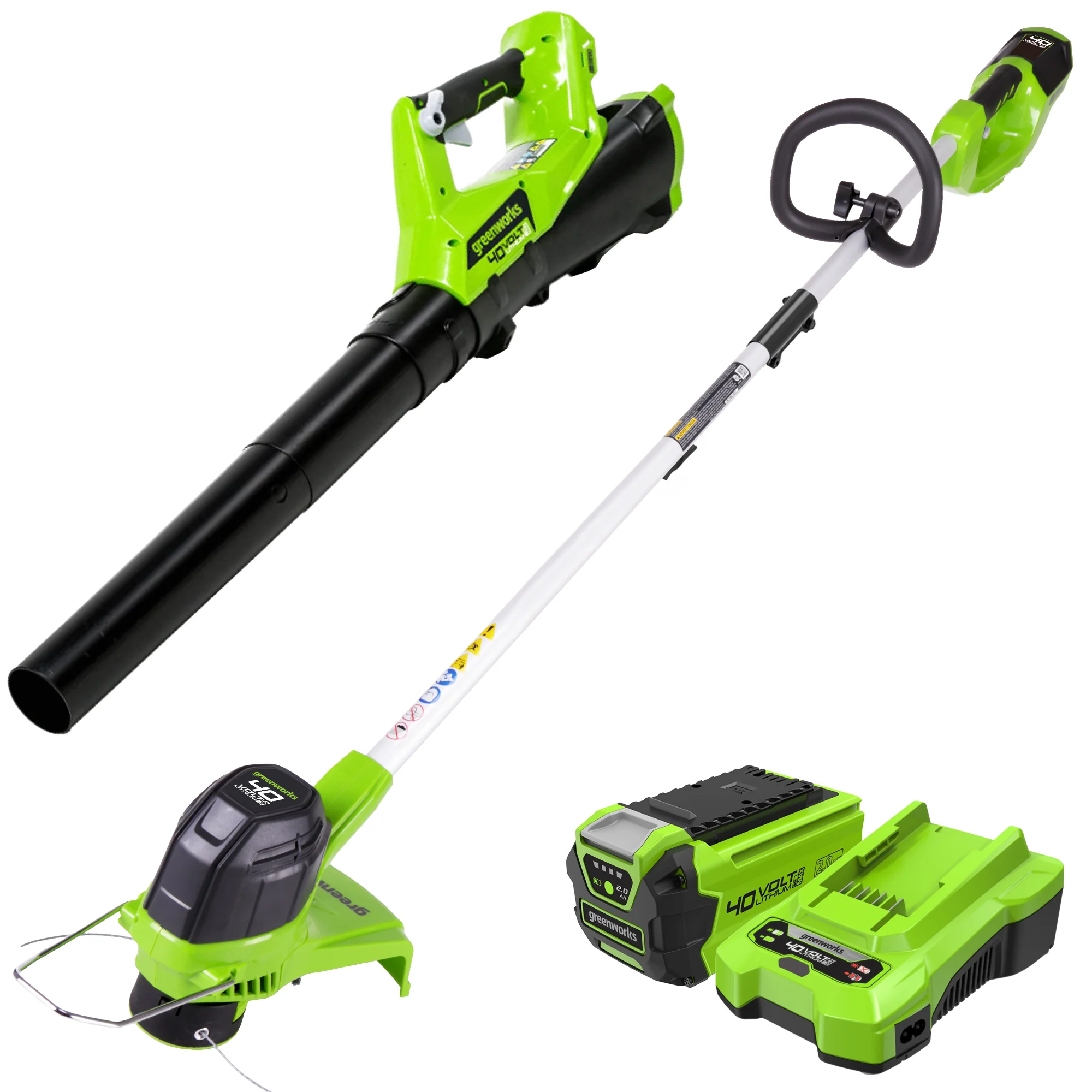 40V 12 Cordless String Trimmer and Leaf Blower Combo w/ 2.0Ah Battery