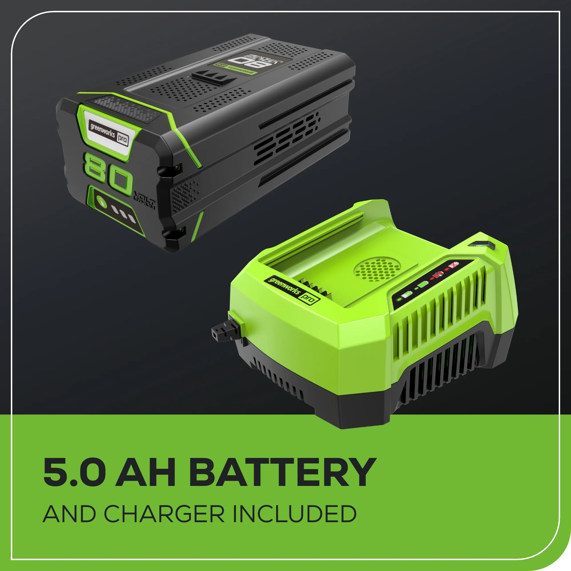 80V 25 Cordless Battery Dual Blade Self-Propelled Mower w/ 5.0Ah Battery & Rapid Charger