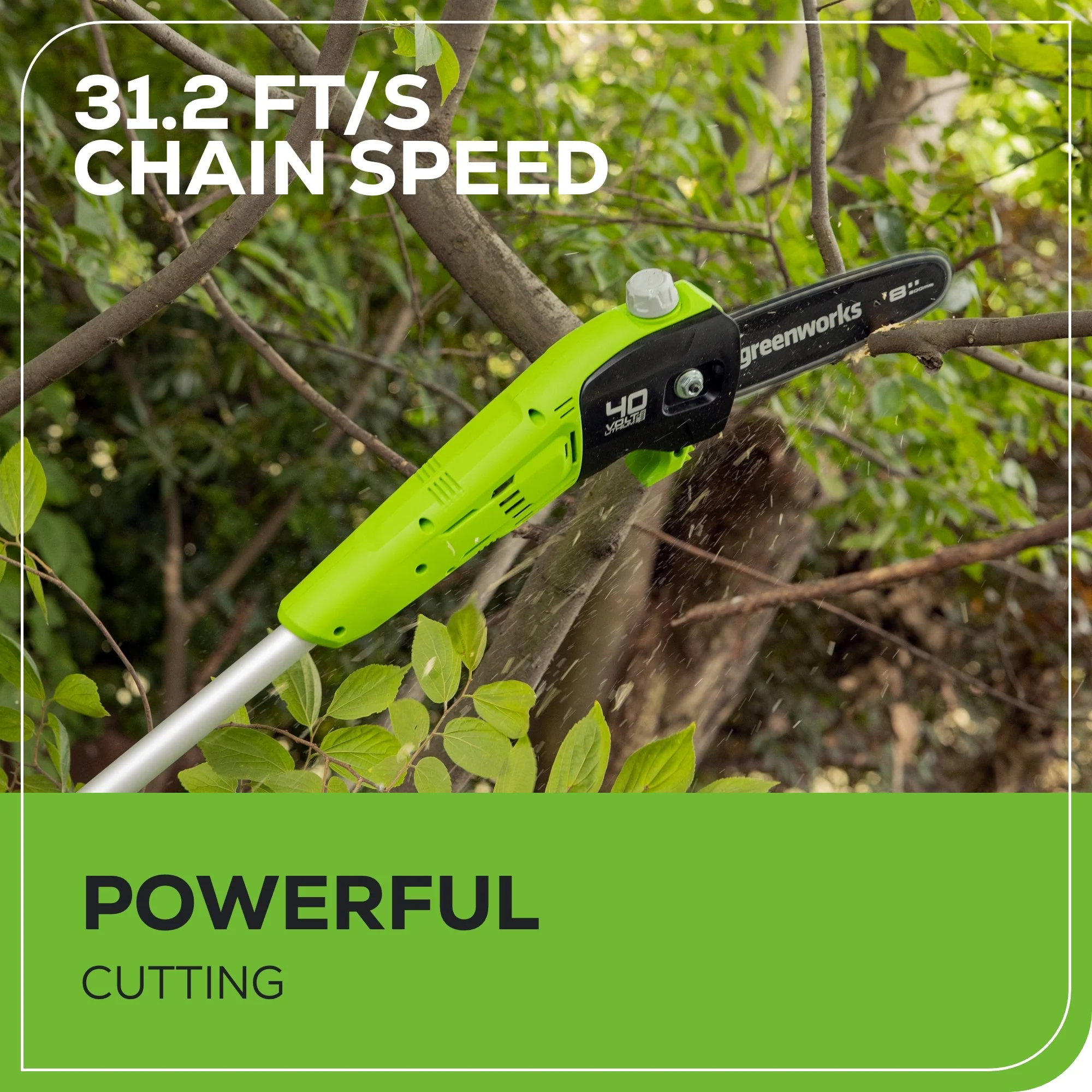 40V 8 Cordless Battery Pole Saw (Tool Only)
