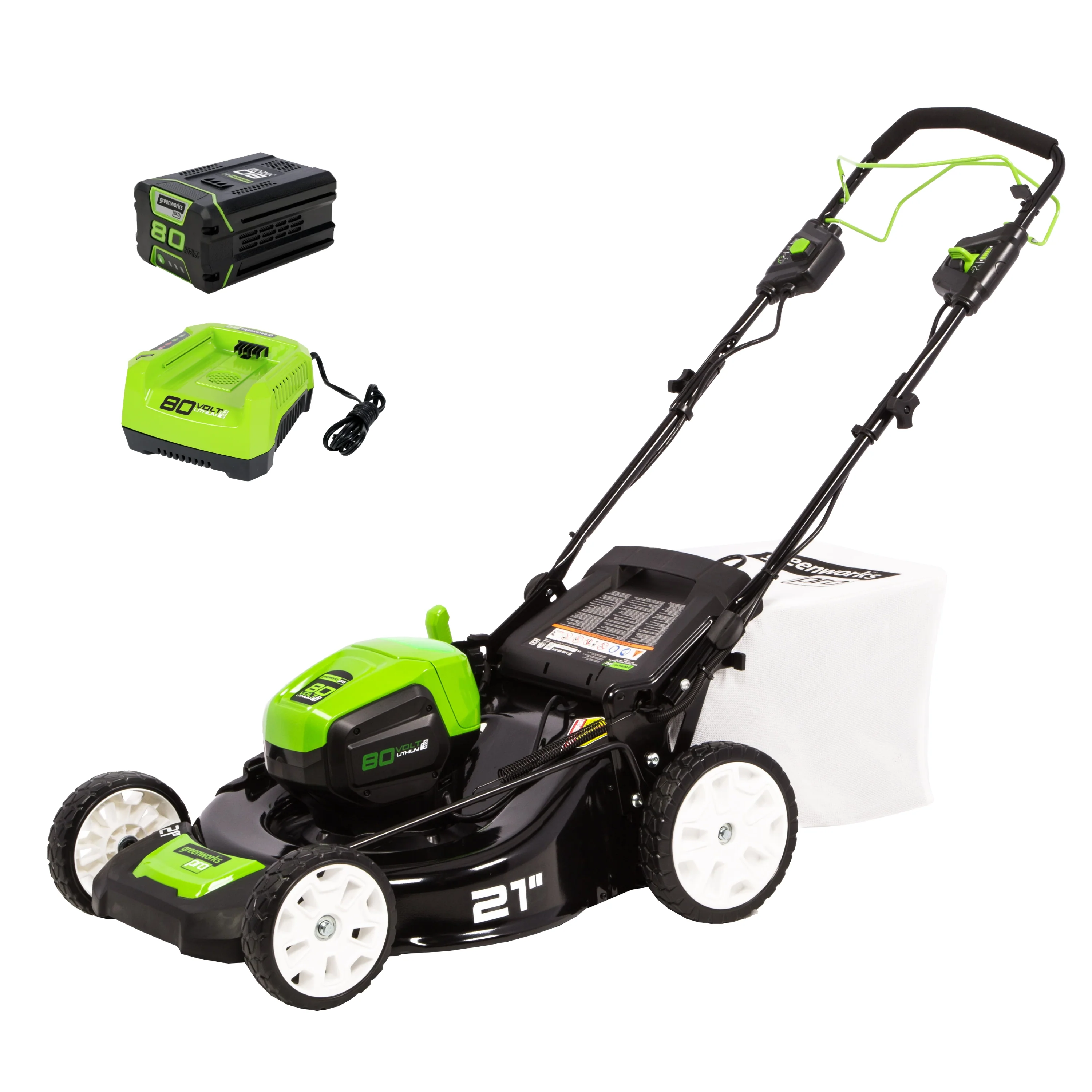 RENEWED 80V 21 Cordless Battery 3-in-1 Self-Propelled Lawn Mower w/ 5.0Ah Battery & Charger